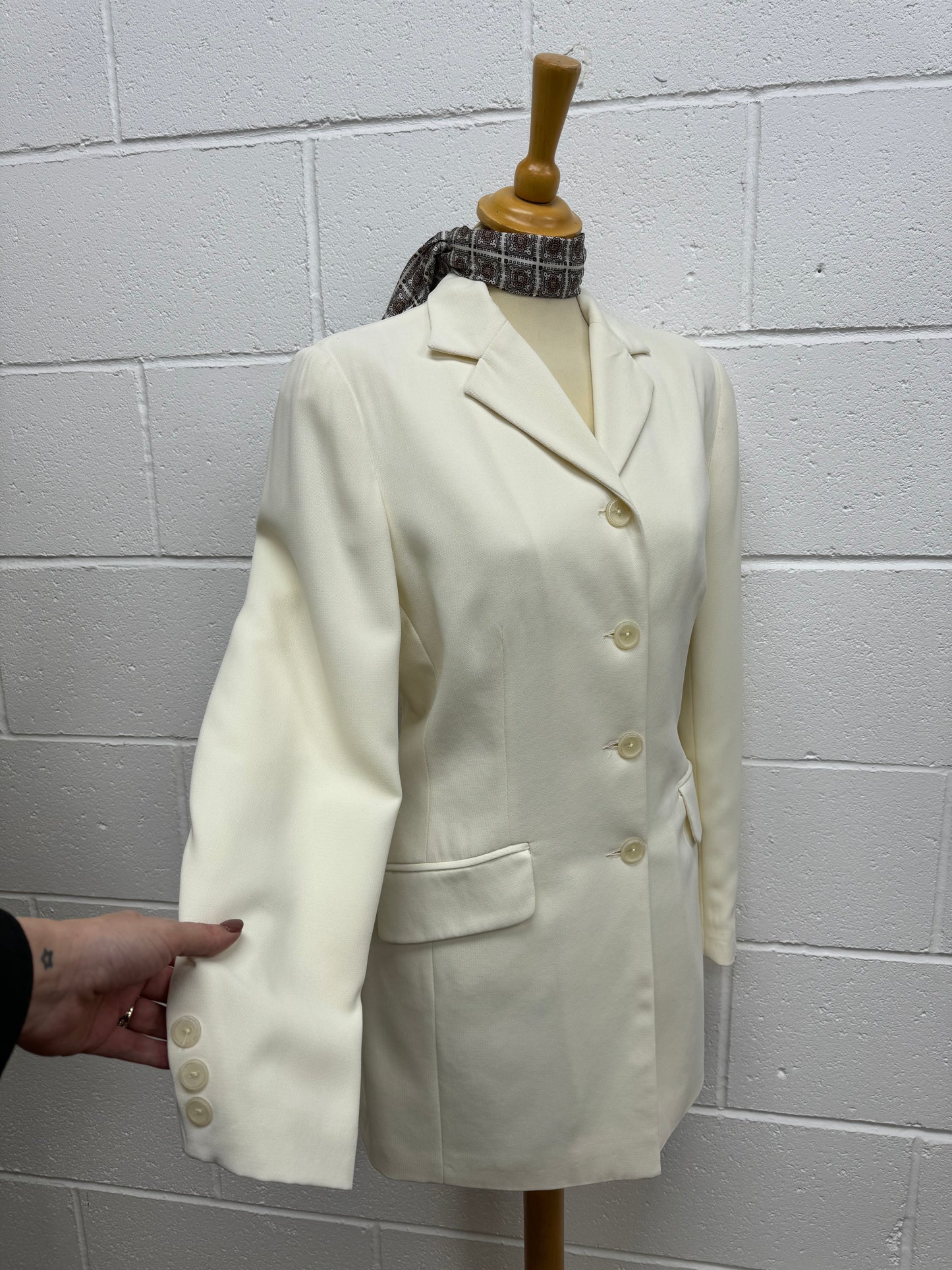 Ivory Vintage Longline Blazer