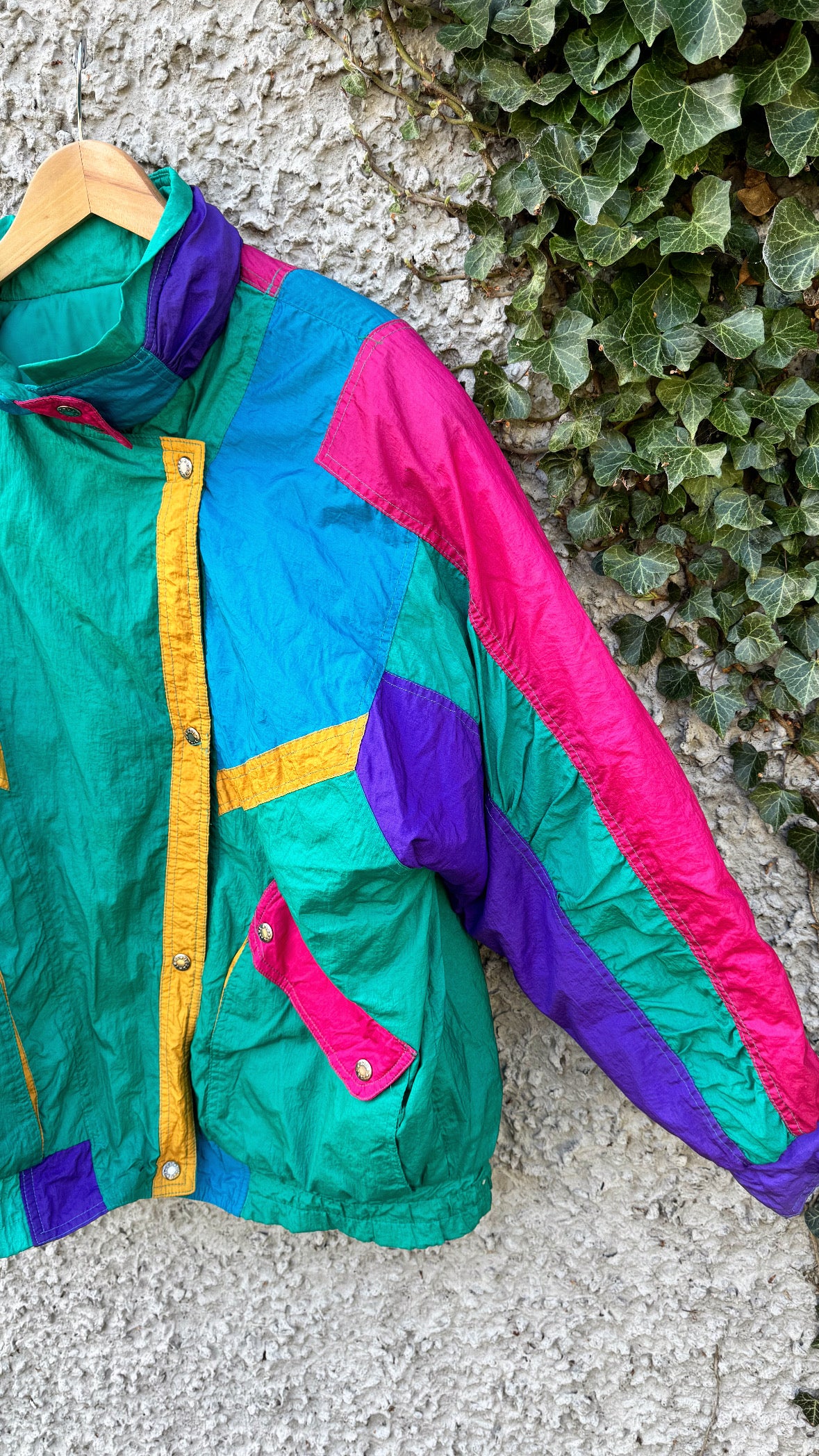 80s Colour Block Windbreaker