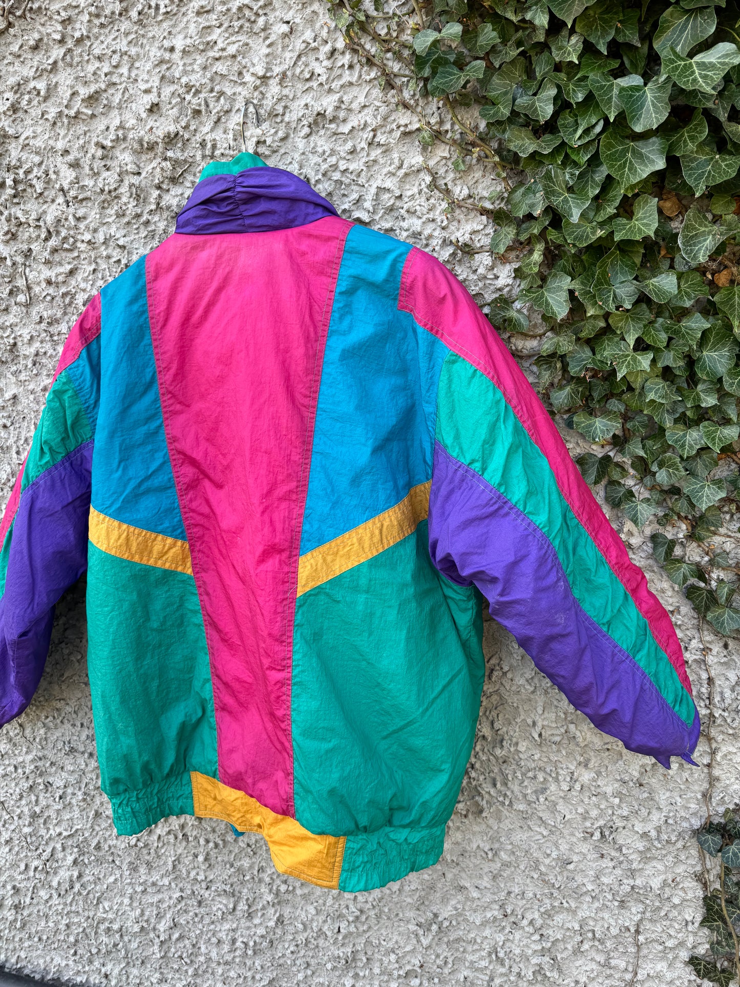 80s Colour Block Windbreaker