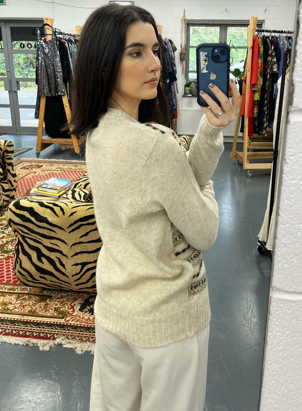 Shetland 70s V Neck Wool Jumper