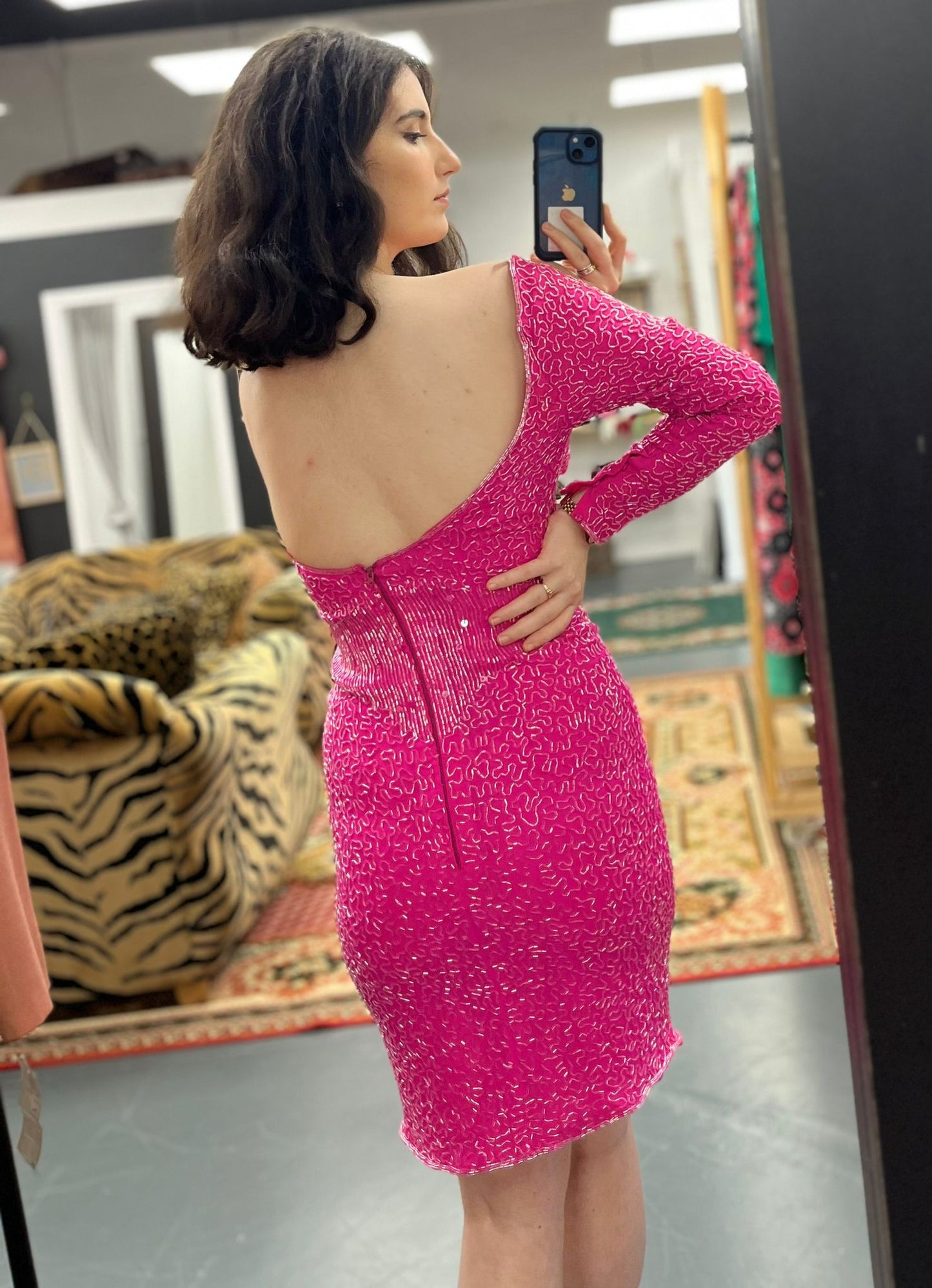 Pink Sequin Cocktail Dress by Sterling