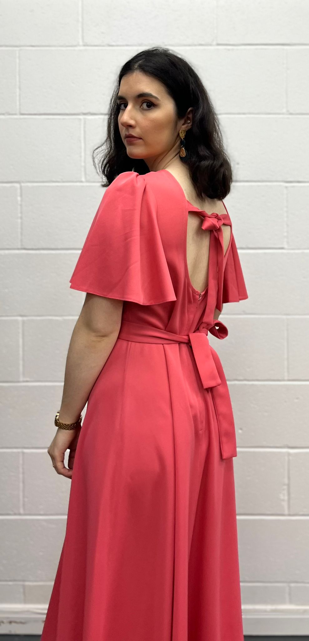 70s Pastel Pink Maxi Dress