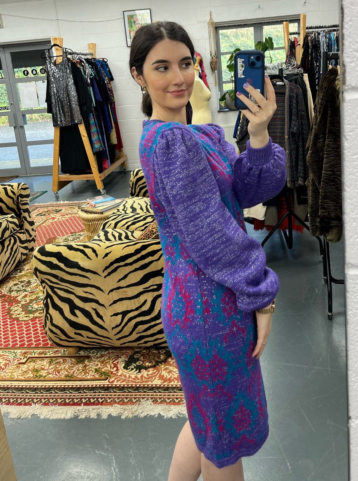 Nilo Purple Jumper Dress