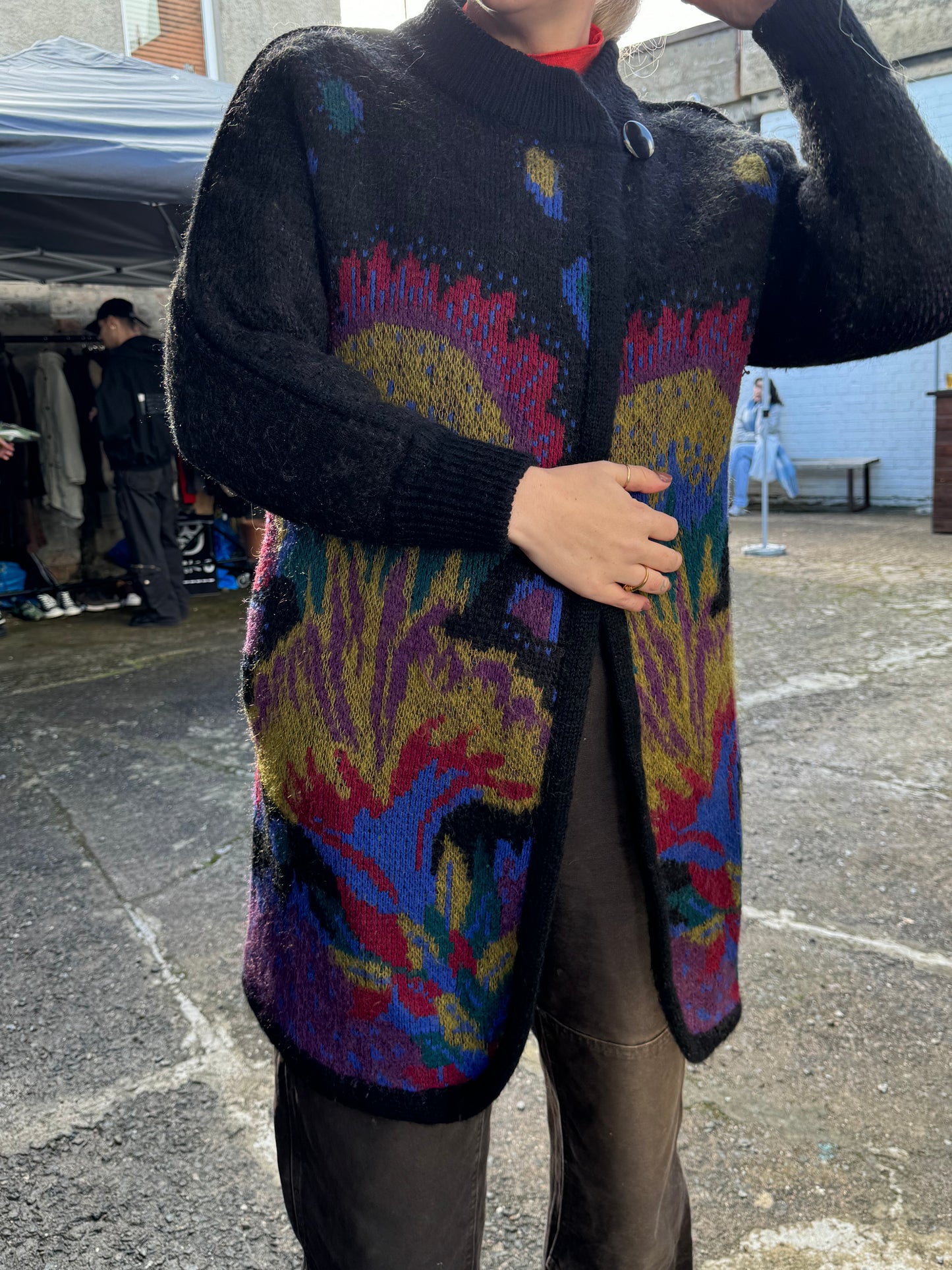‘Baccarrat’ mohair & wool statement cardigan