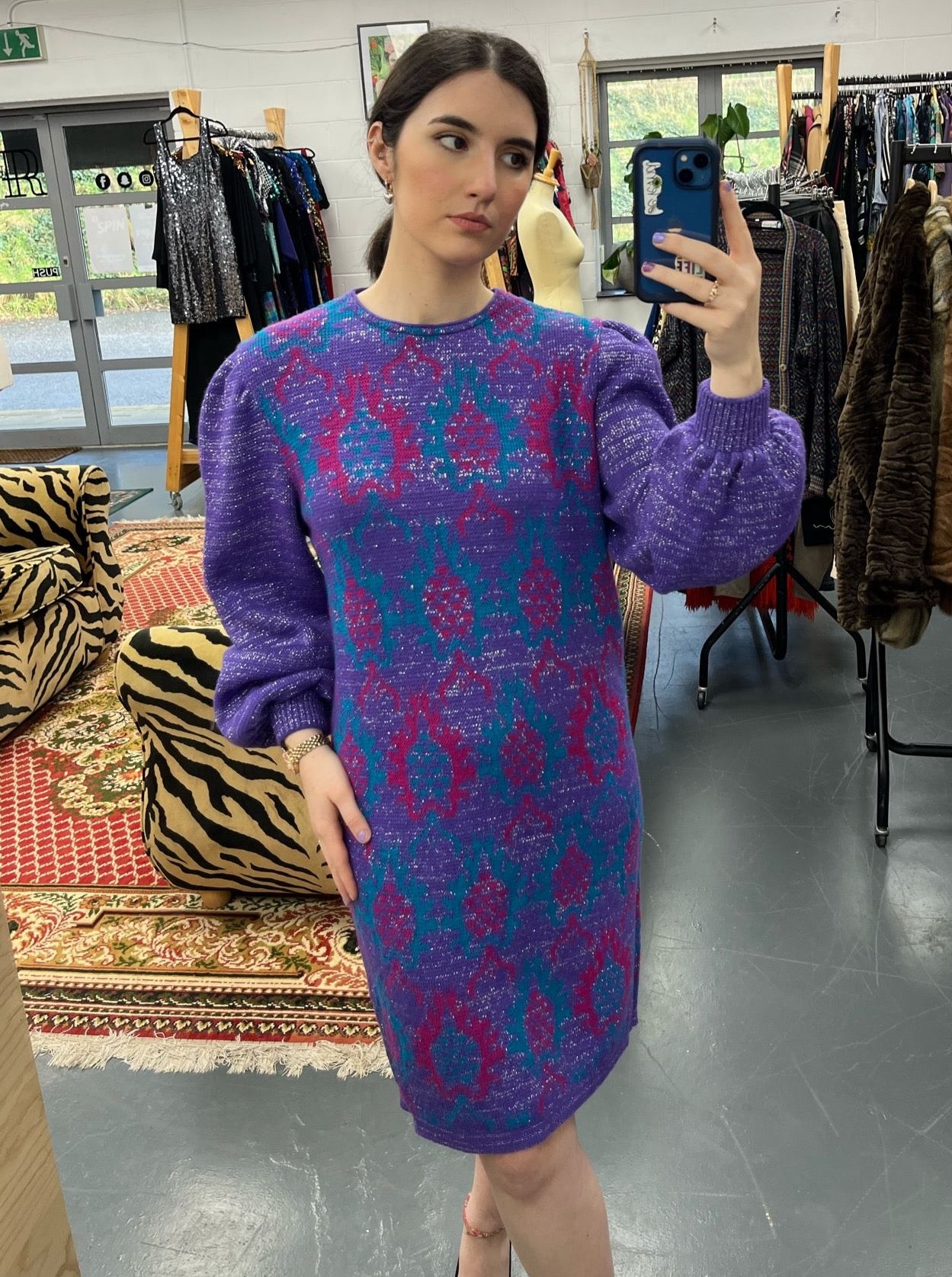 Nilo Purple Jumper Dress