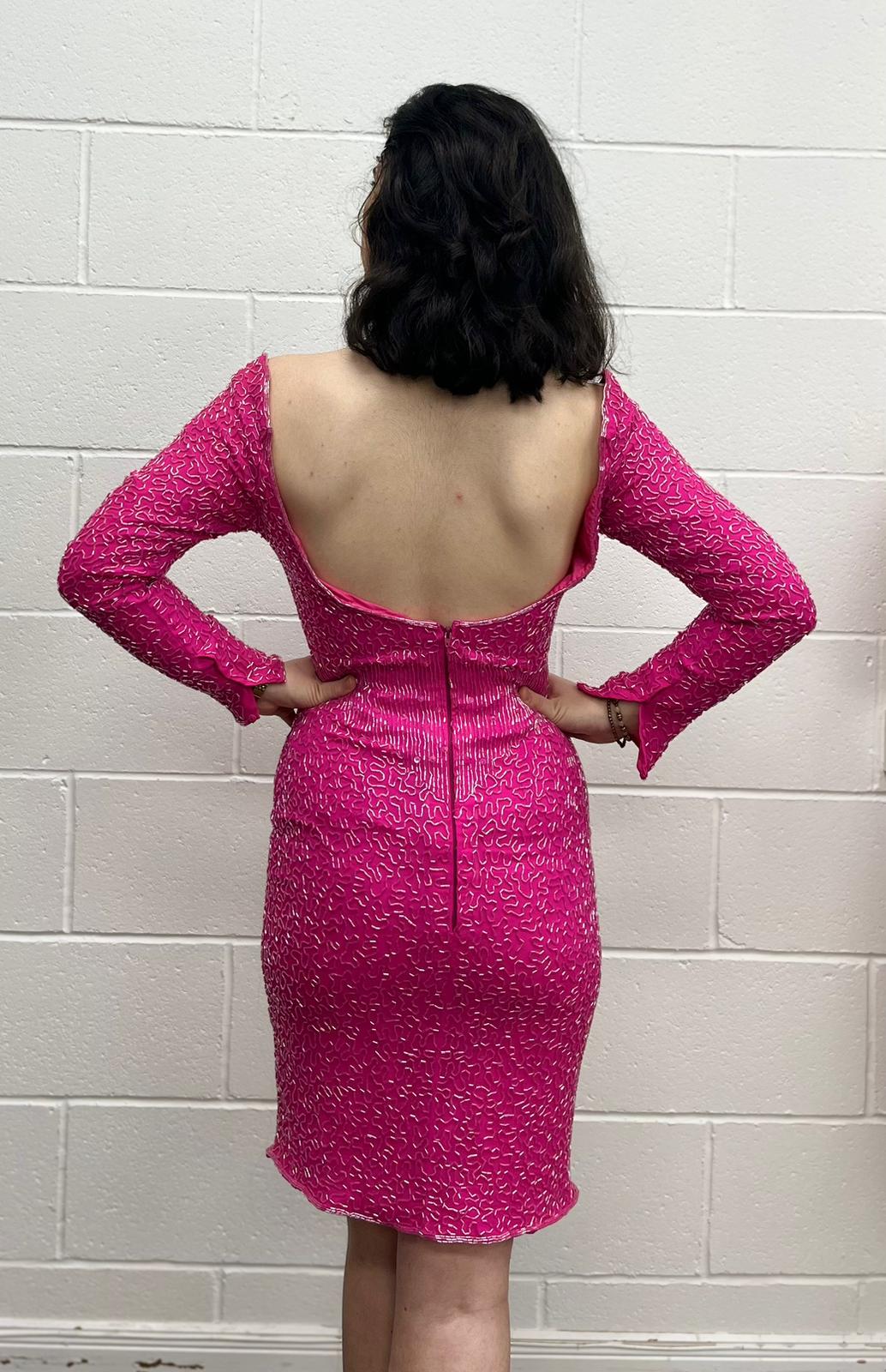 Pink Sequin Cocktail Dress by Sterling