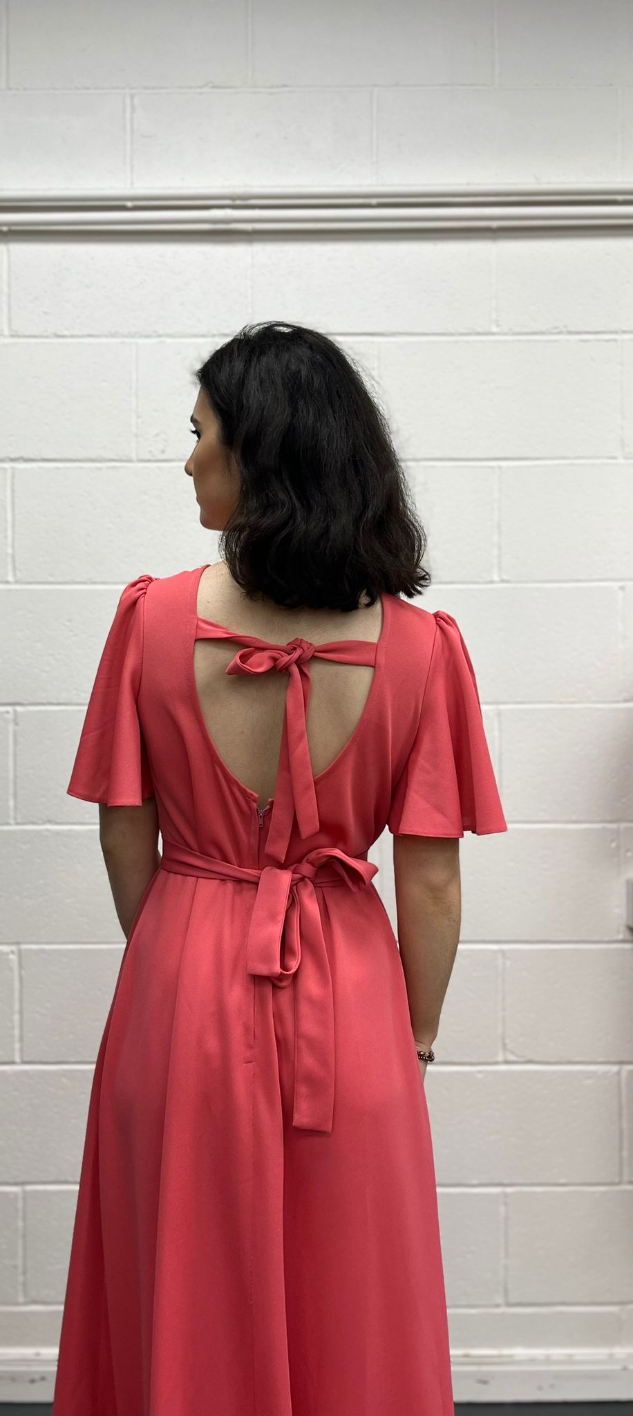 70s Pastel Pink Maxi Dress