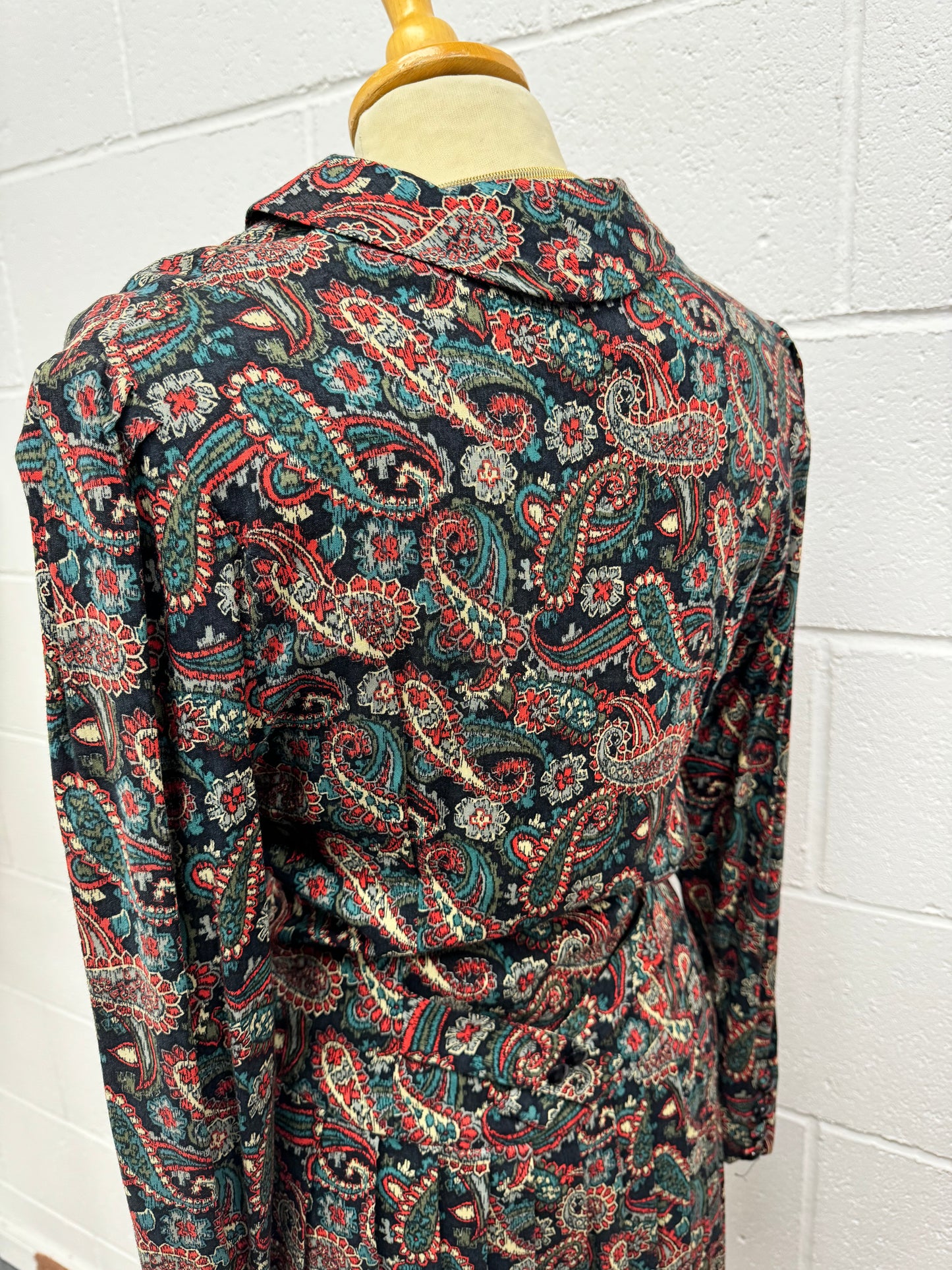 ‘Terry Rowan Collection’ Paisley Vintage Midi Dress