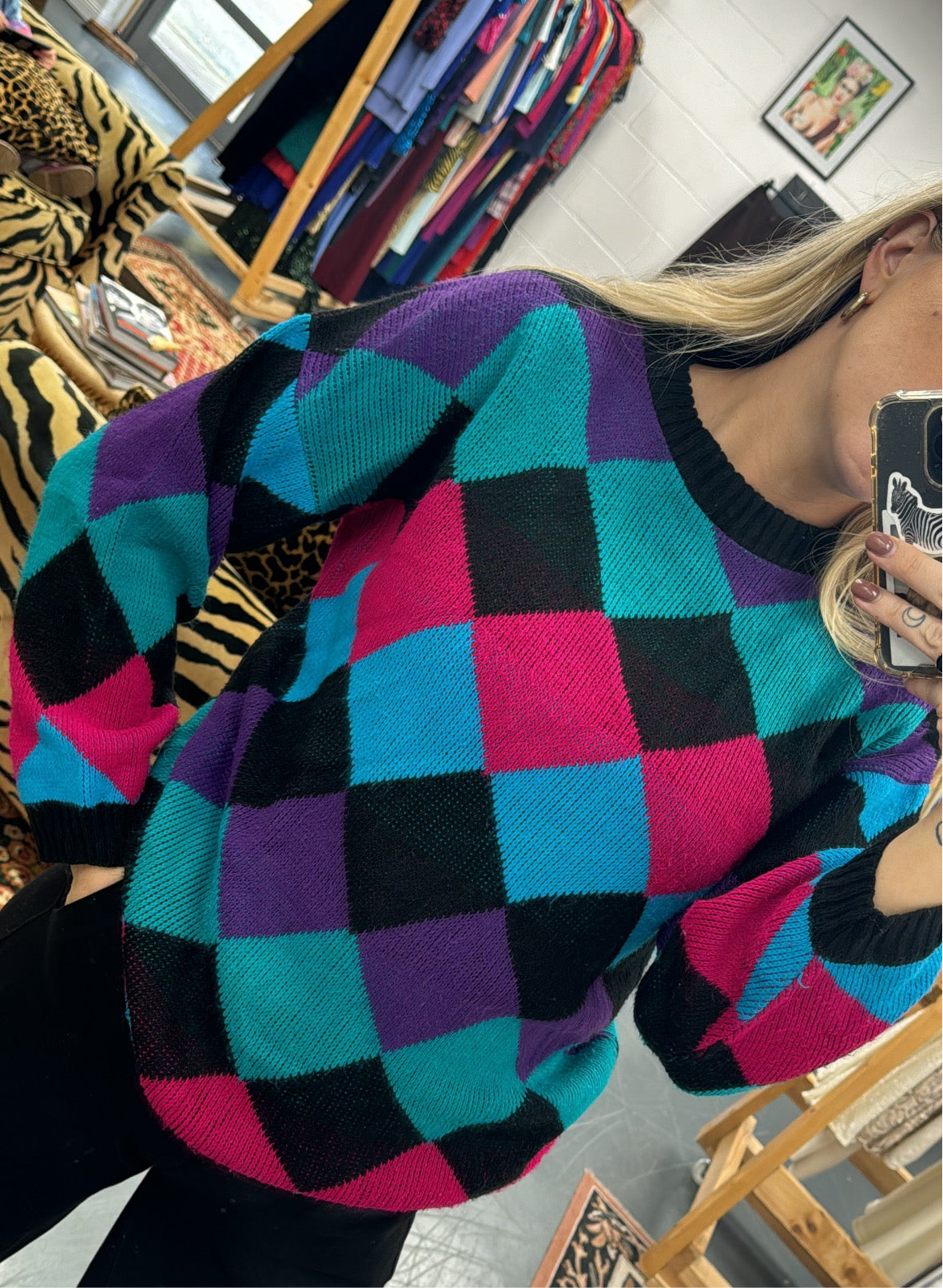 Diamond 80s jumper