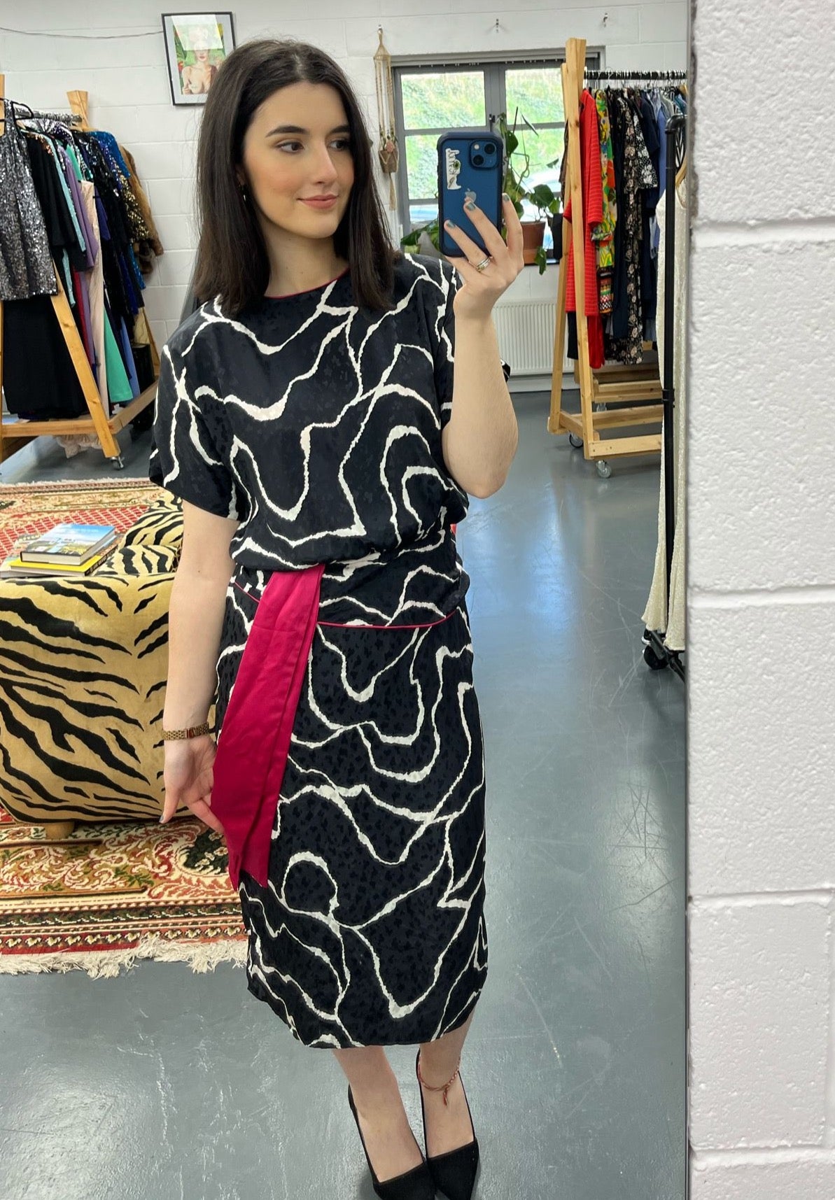Brenner 80s Peplum Cocktail Dress