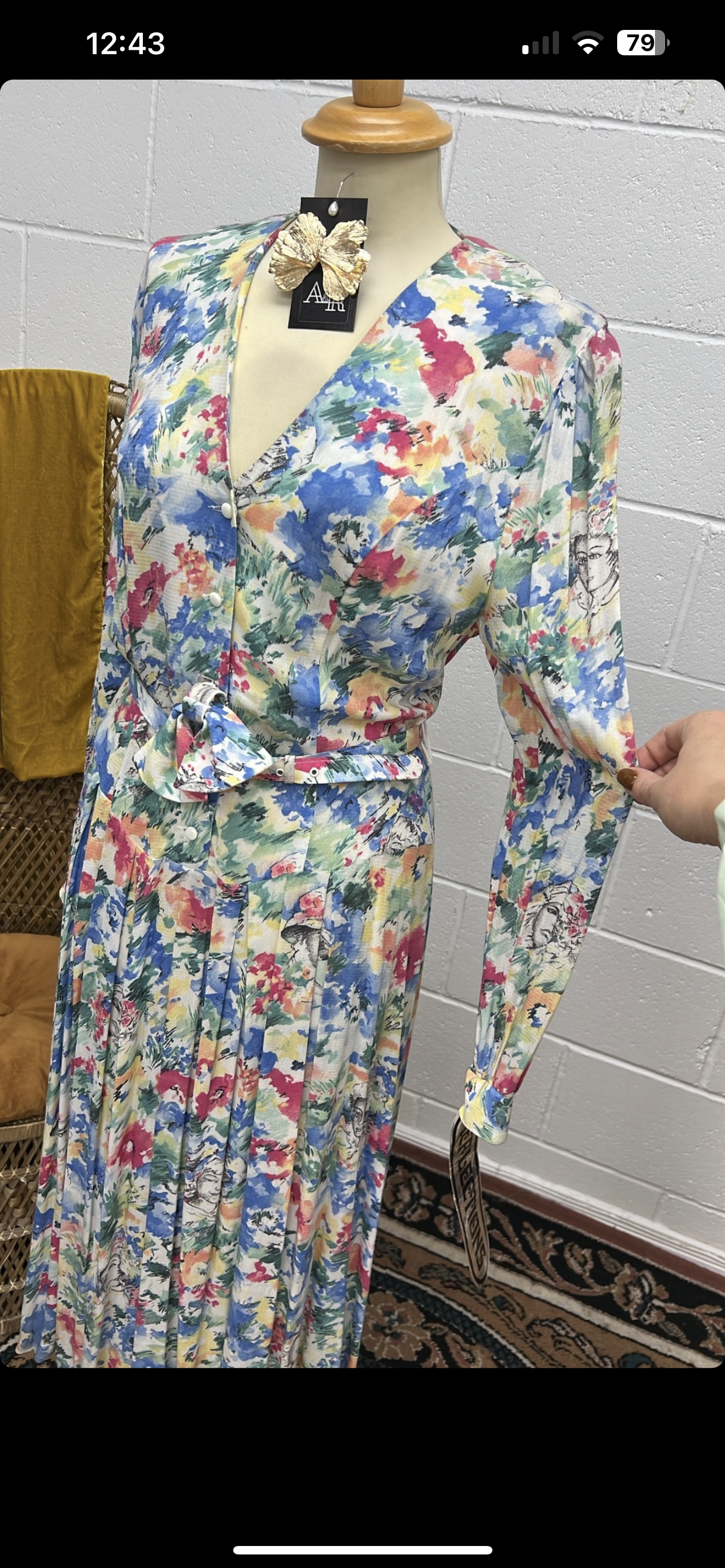 Floral Drop Skirt Midi Dress