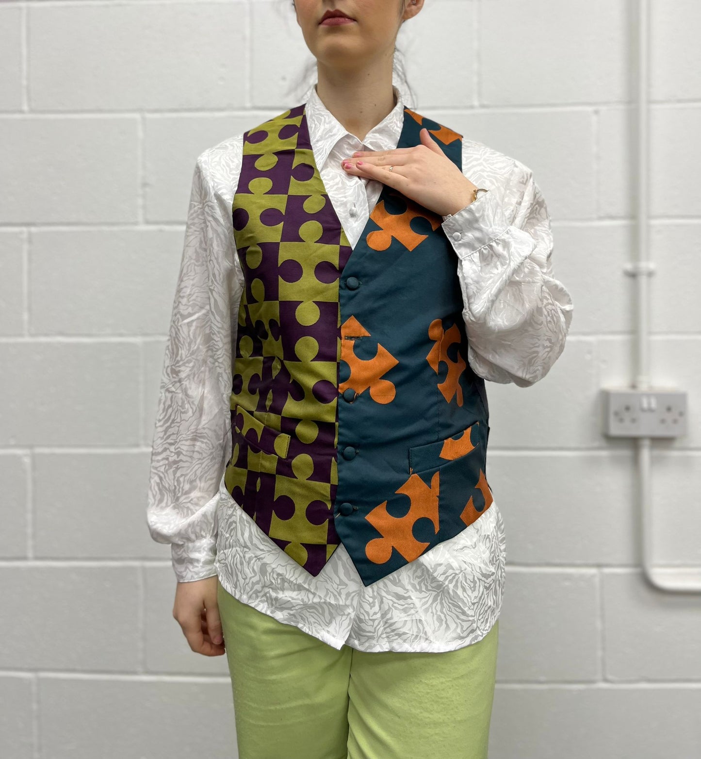 Mixed Print Waistcoat