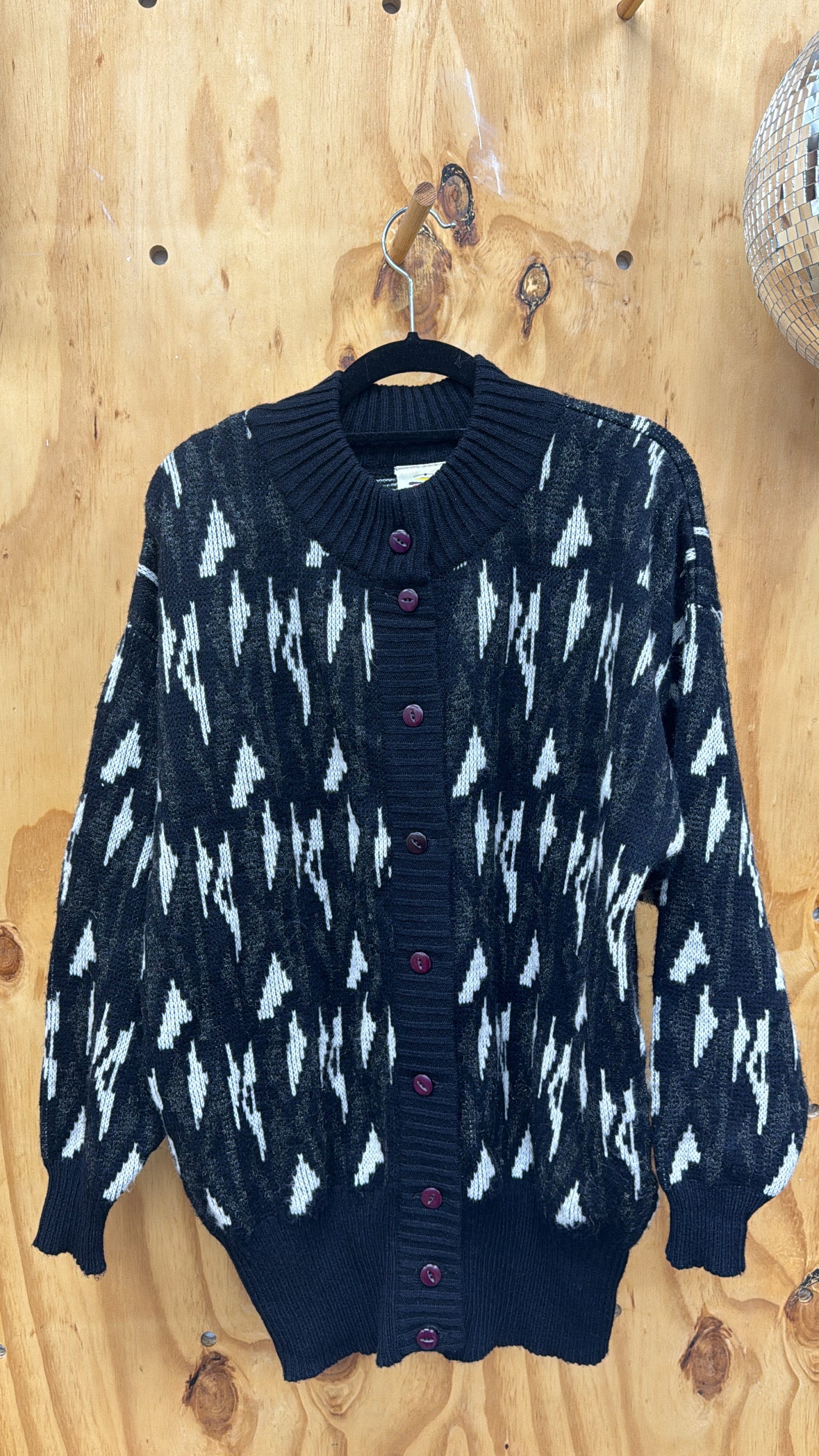 ‘Nuova Moda’ Navy Pattern Cardigan