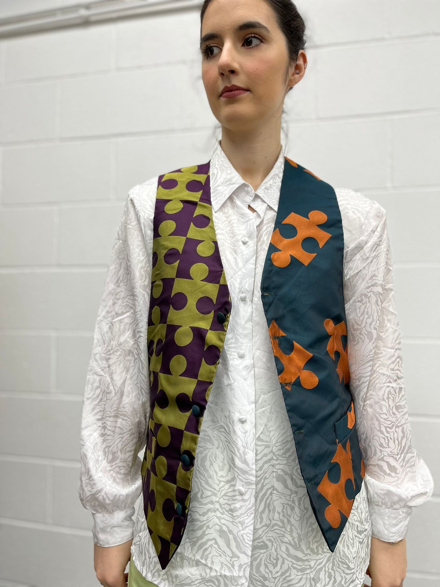 Mixed Print Waistcoat