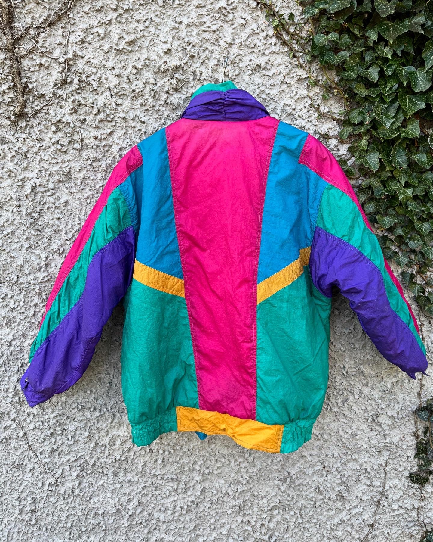 80s Colour Block Windbreaker