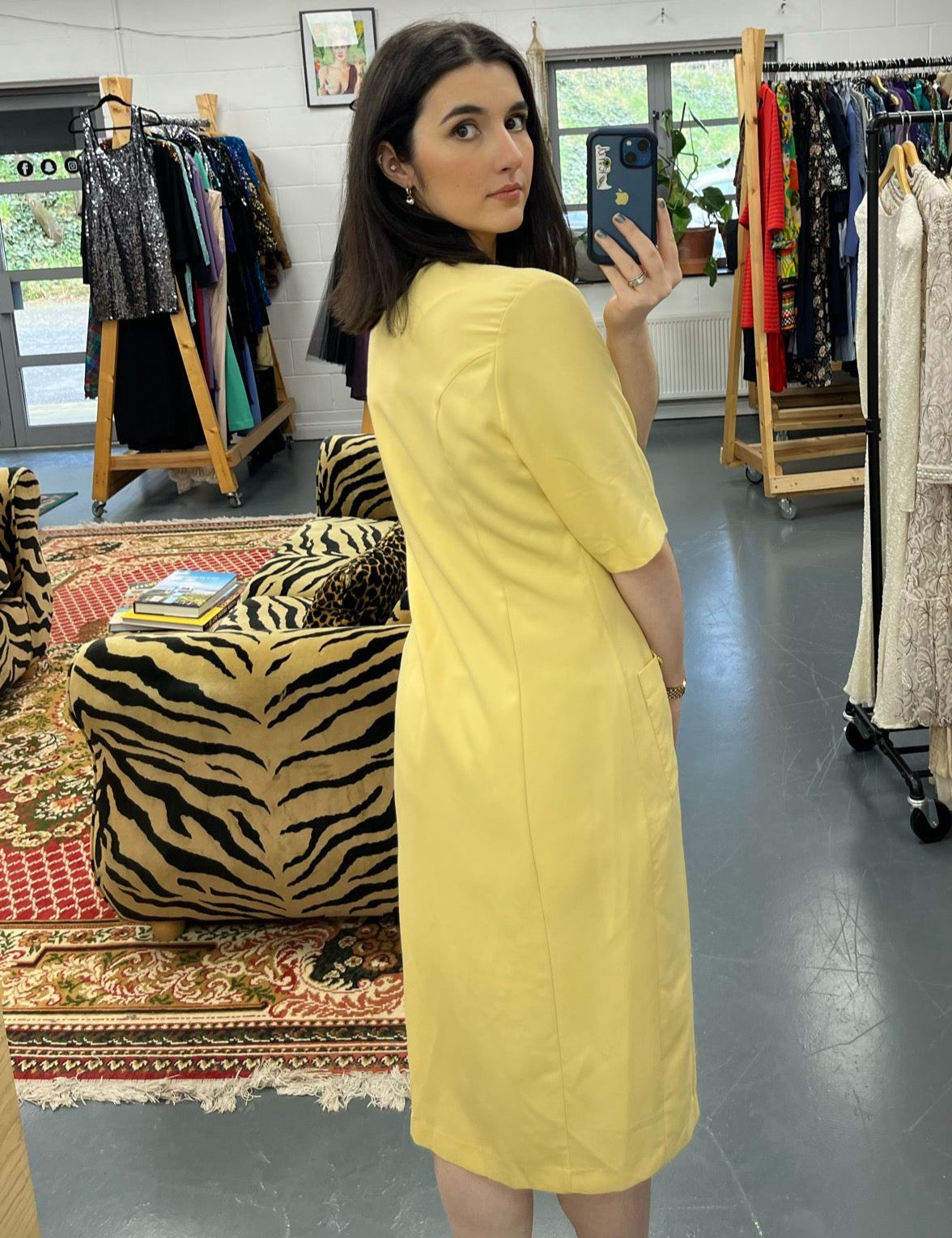 Yellow Hyphen 80s Cocktail Dress