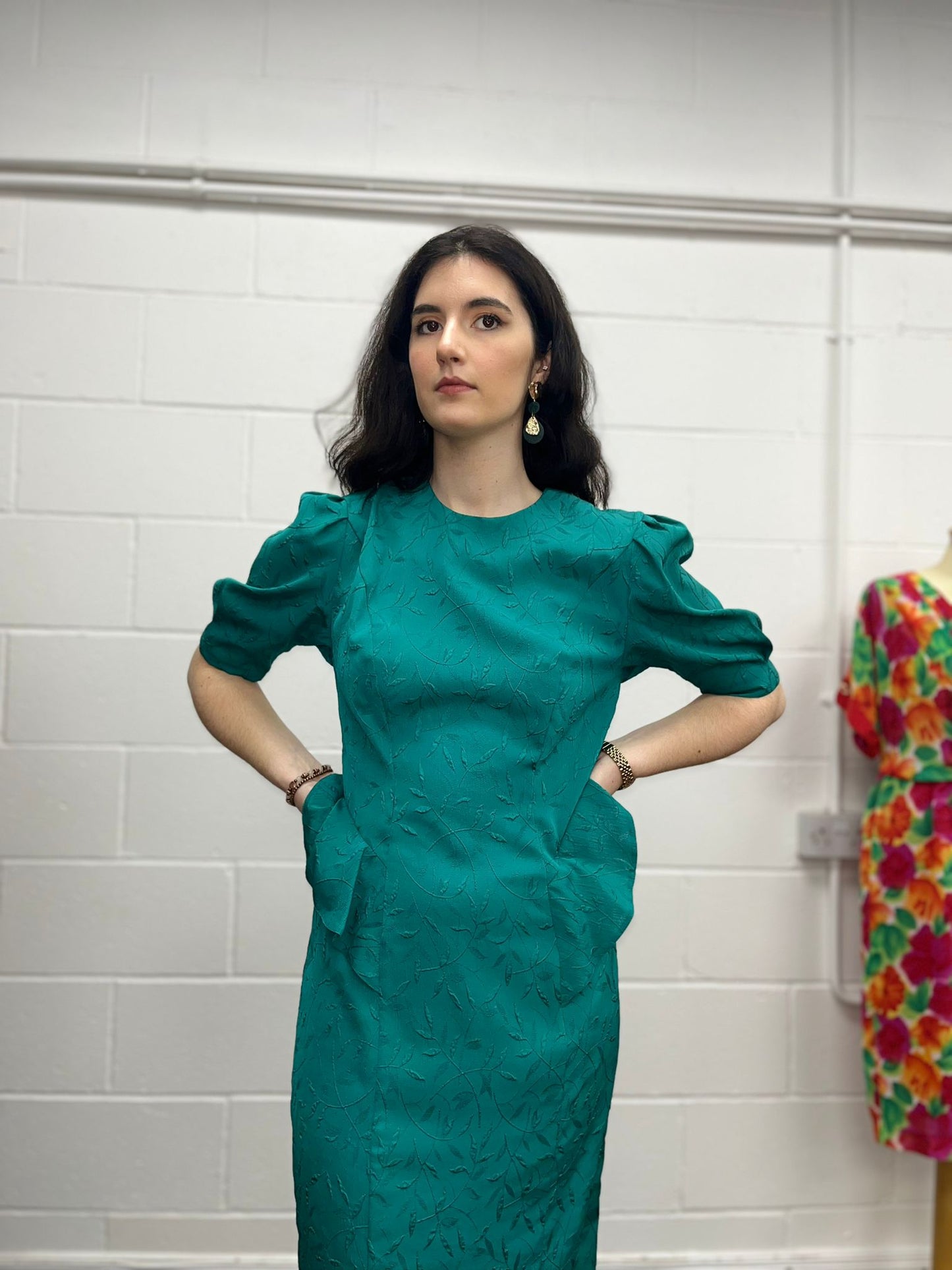 Reflections Green Cocktail Dress