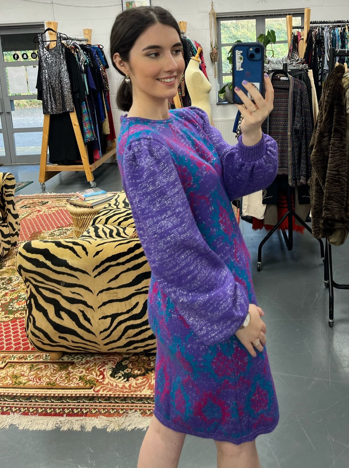 Nilo Purple Jumper Dress
