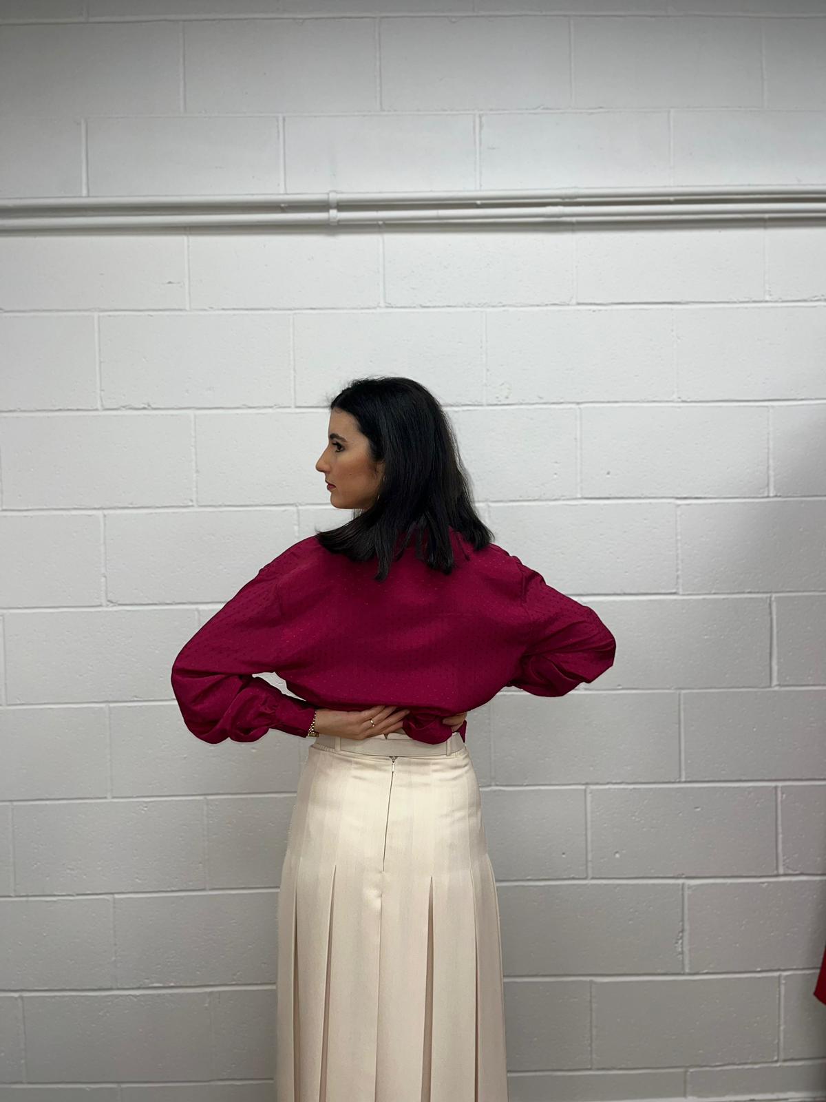 Cream Pleated Skirt by 'Nico Nico' (Modern 10)