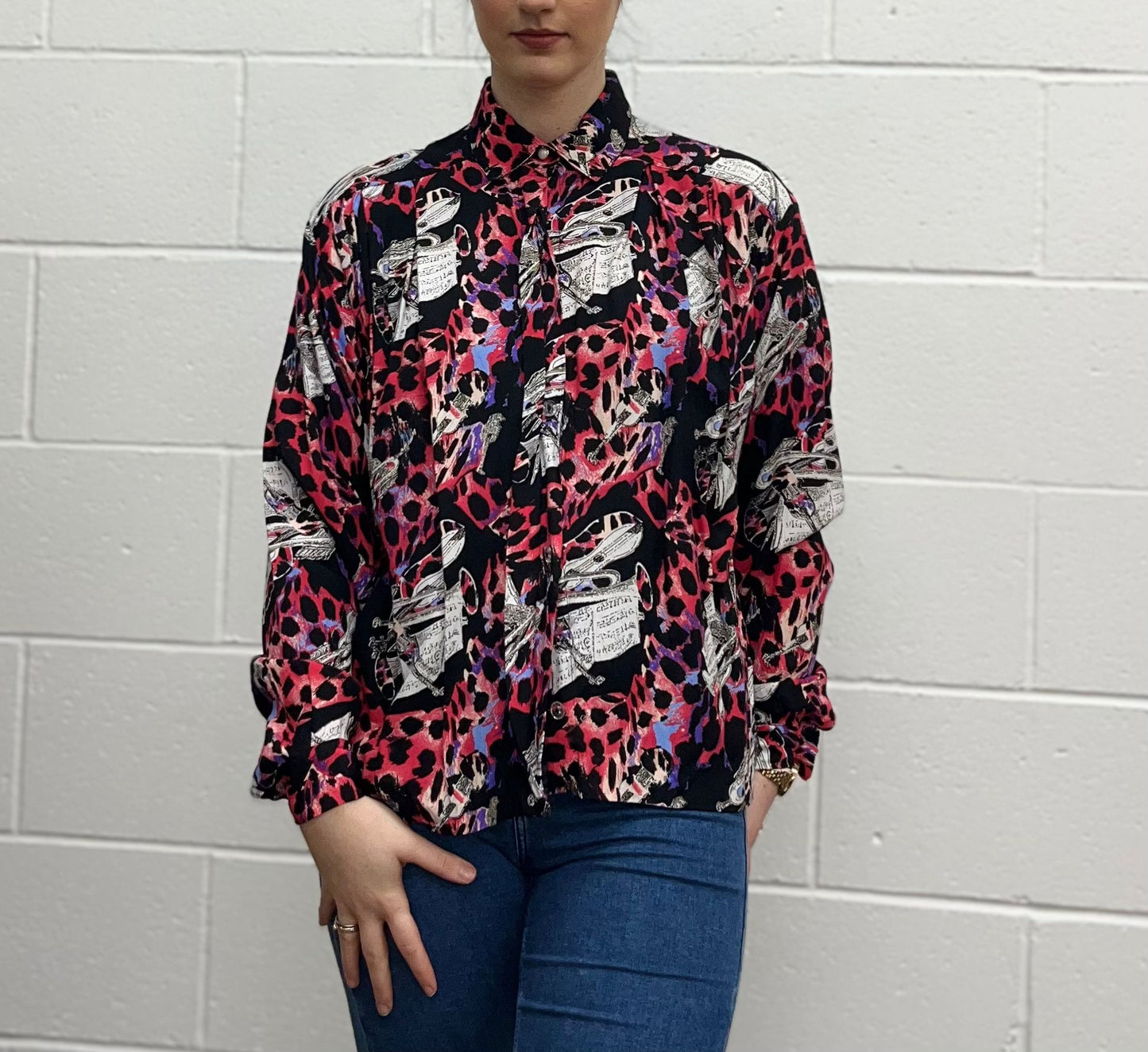 Mixed Animal Print Blouse