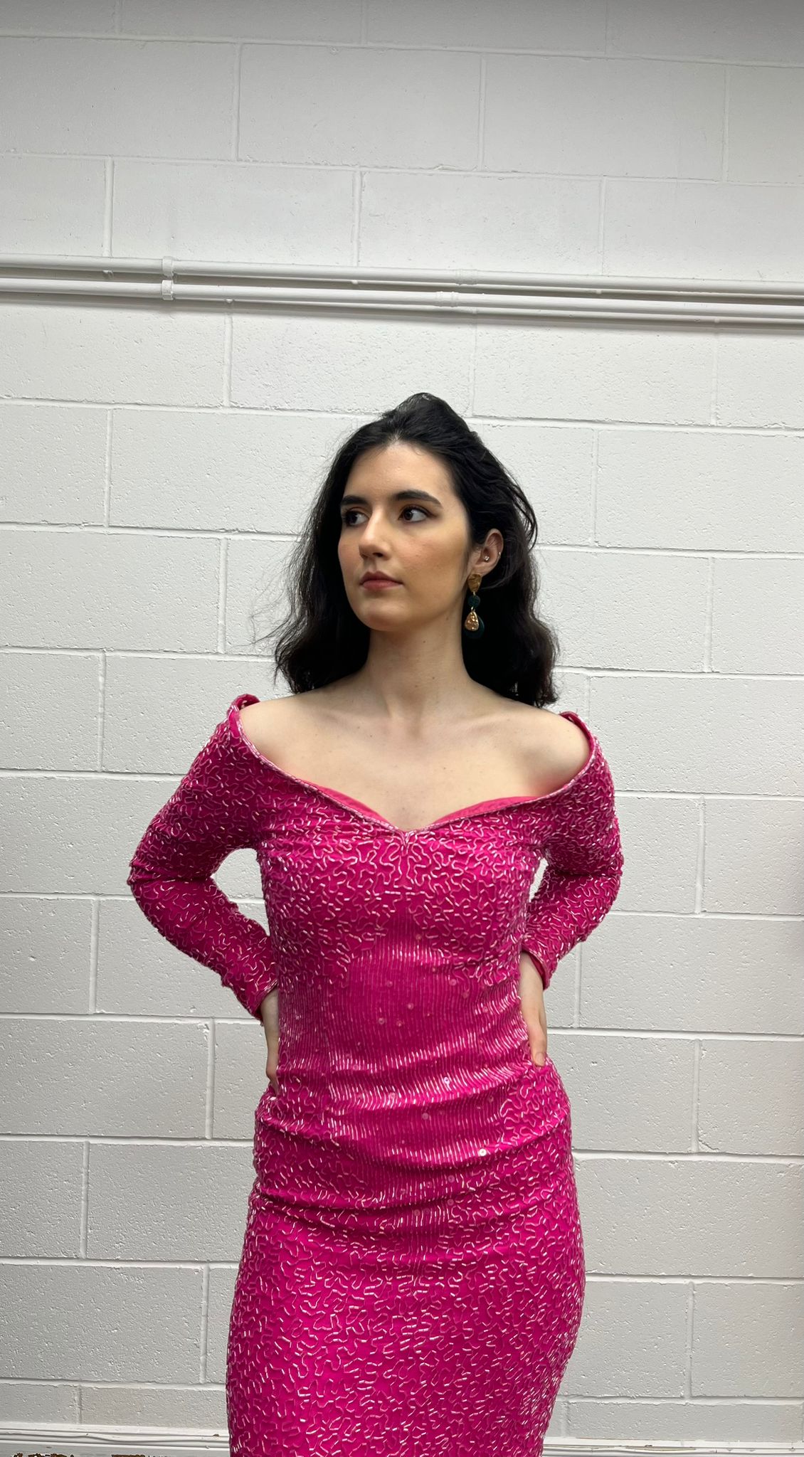 Pink Sequin Cocktail Dress by Sterling