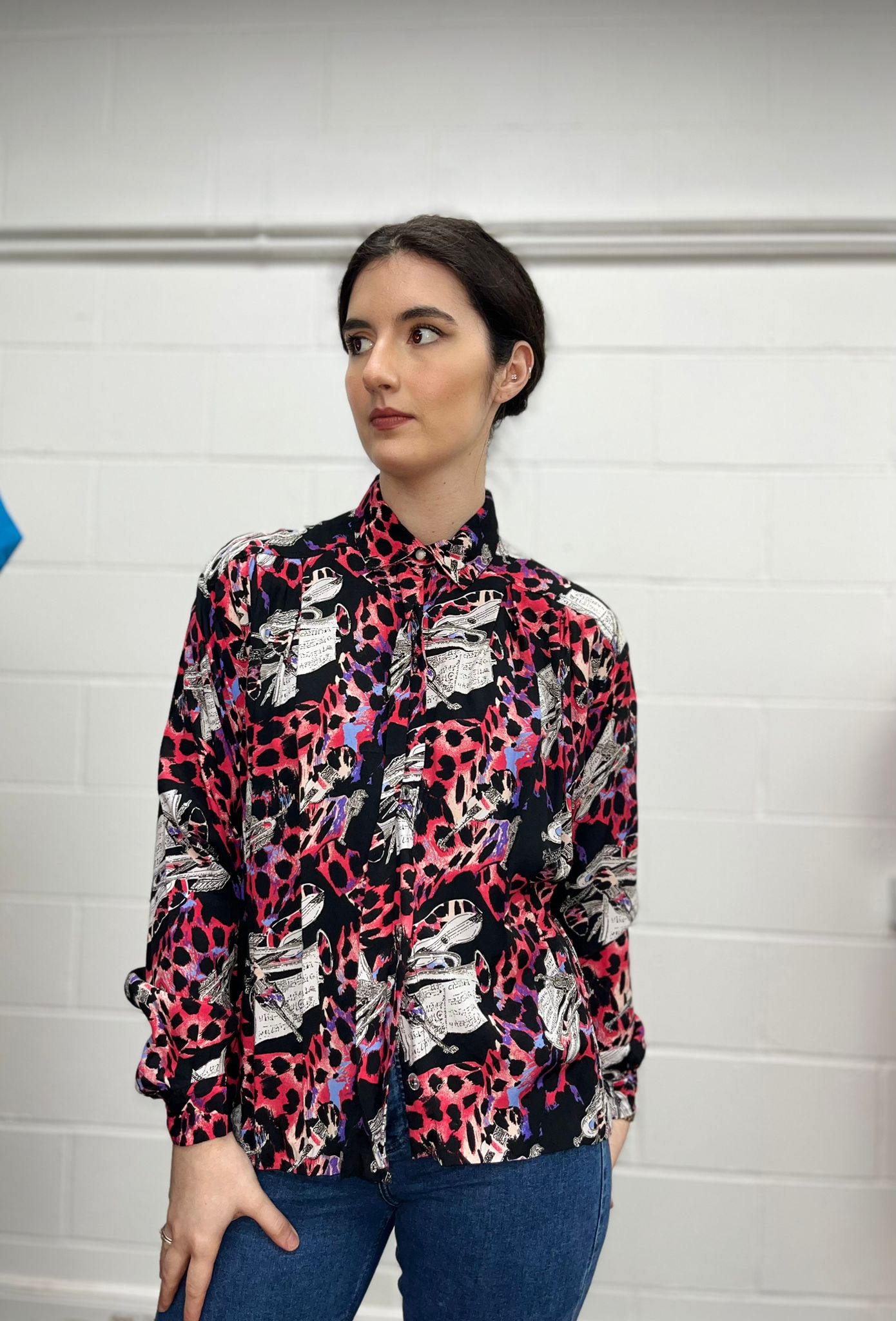 Mixed Animal Print Blouse