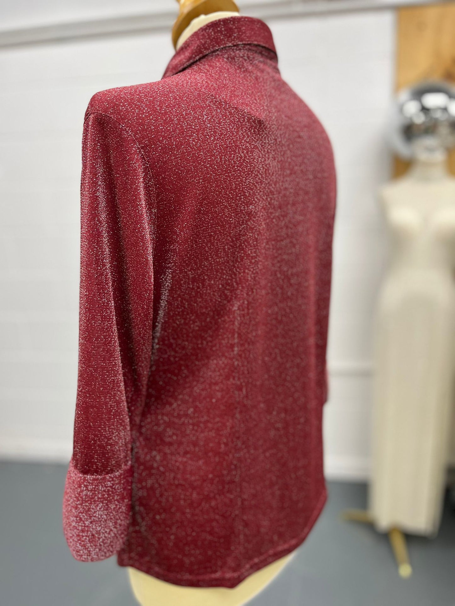 Red Glitter Blouse by Canda