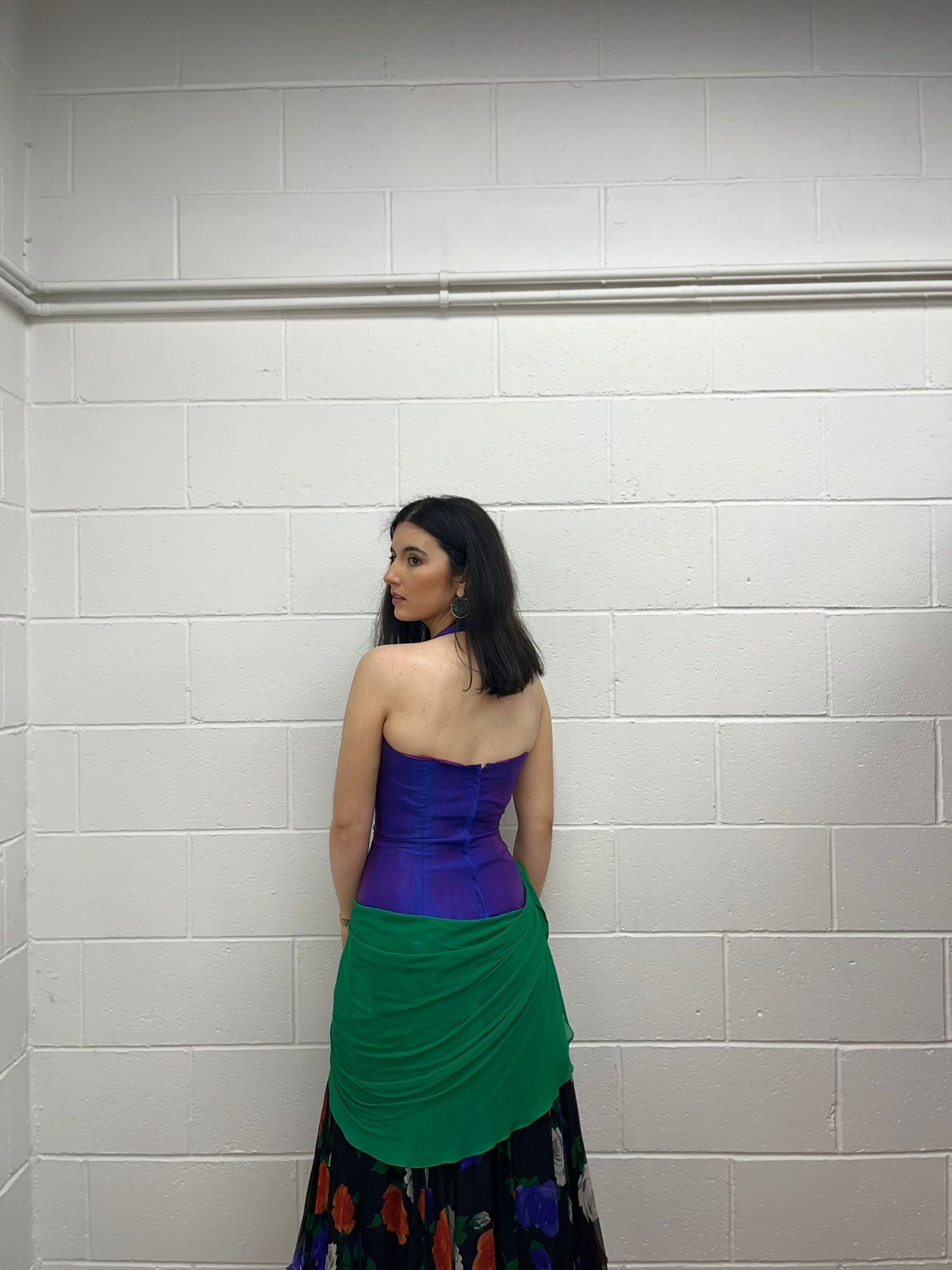 Designer Silk Vintage Evening Gown (Modern 8)