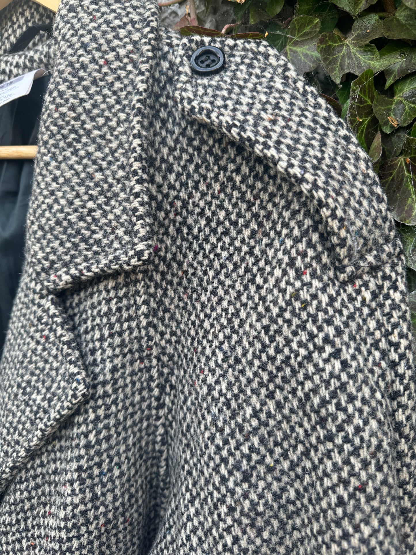 Pure wool grey speckled coat
