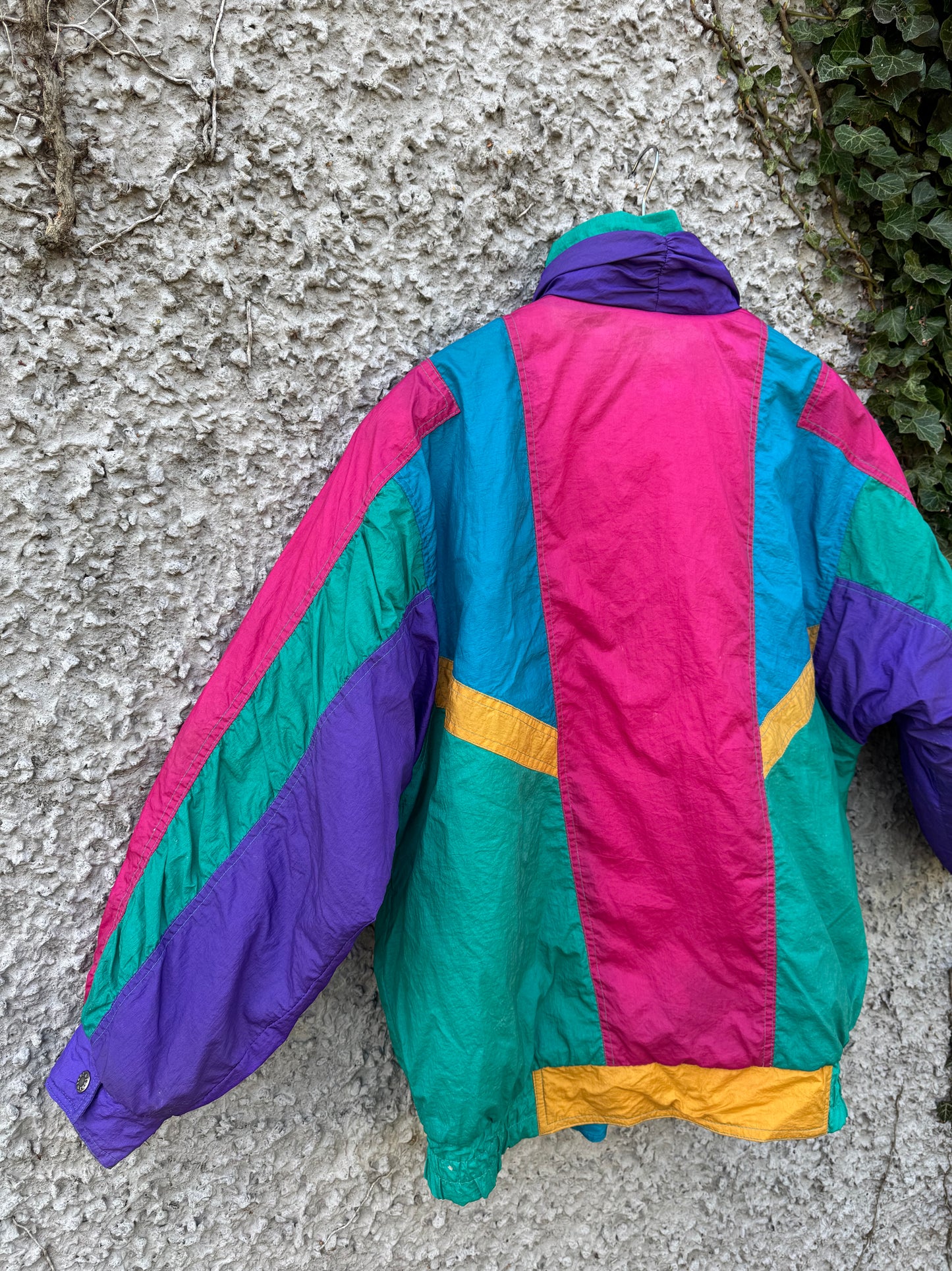 80s Colour Block Windbreaker