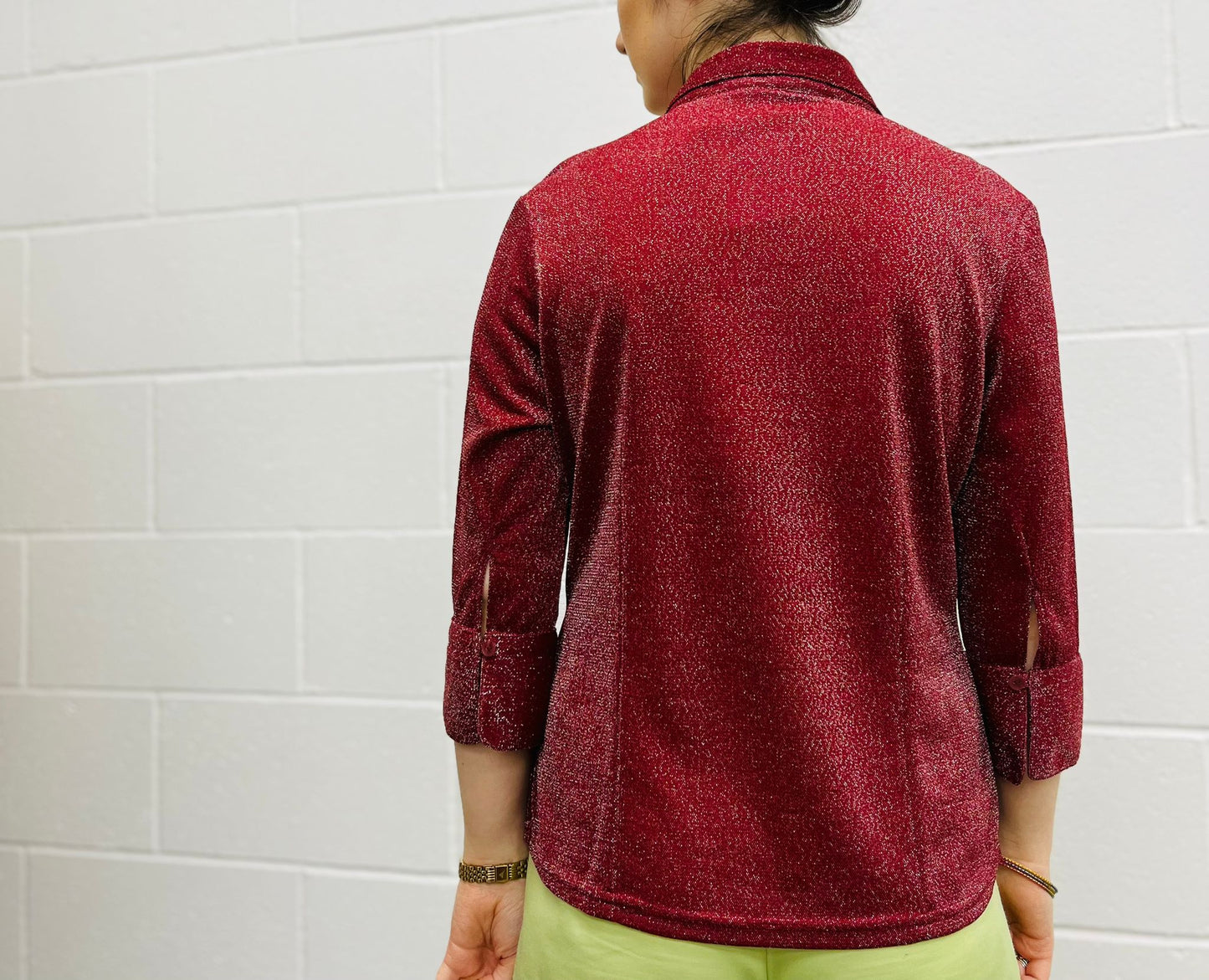 Red Glitter Blouse by Canda