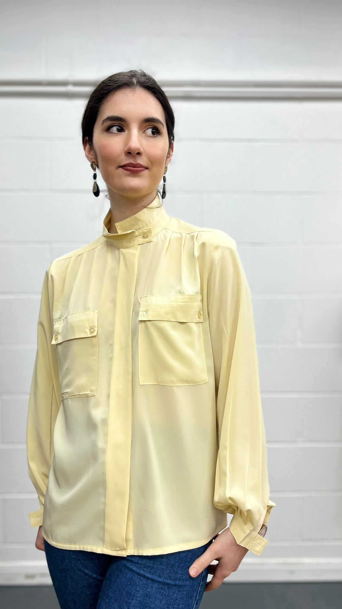 Jacques Vert Pale Yellow Blouse