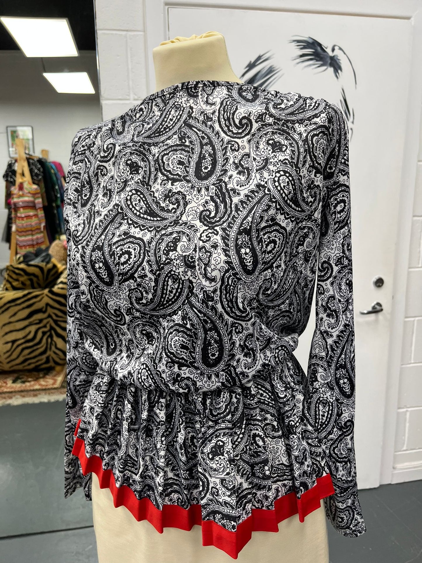 Paisley Peplum Top