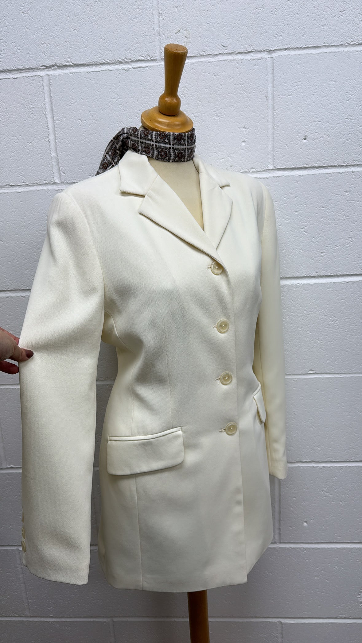 Ivory Vintage Longline Blazer