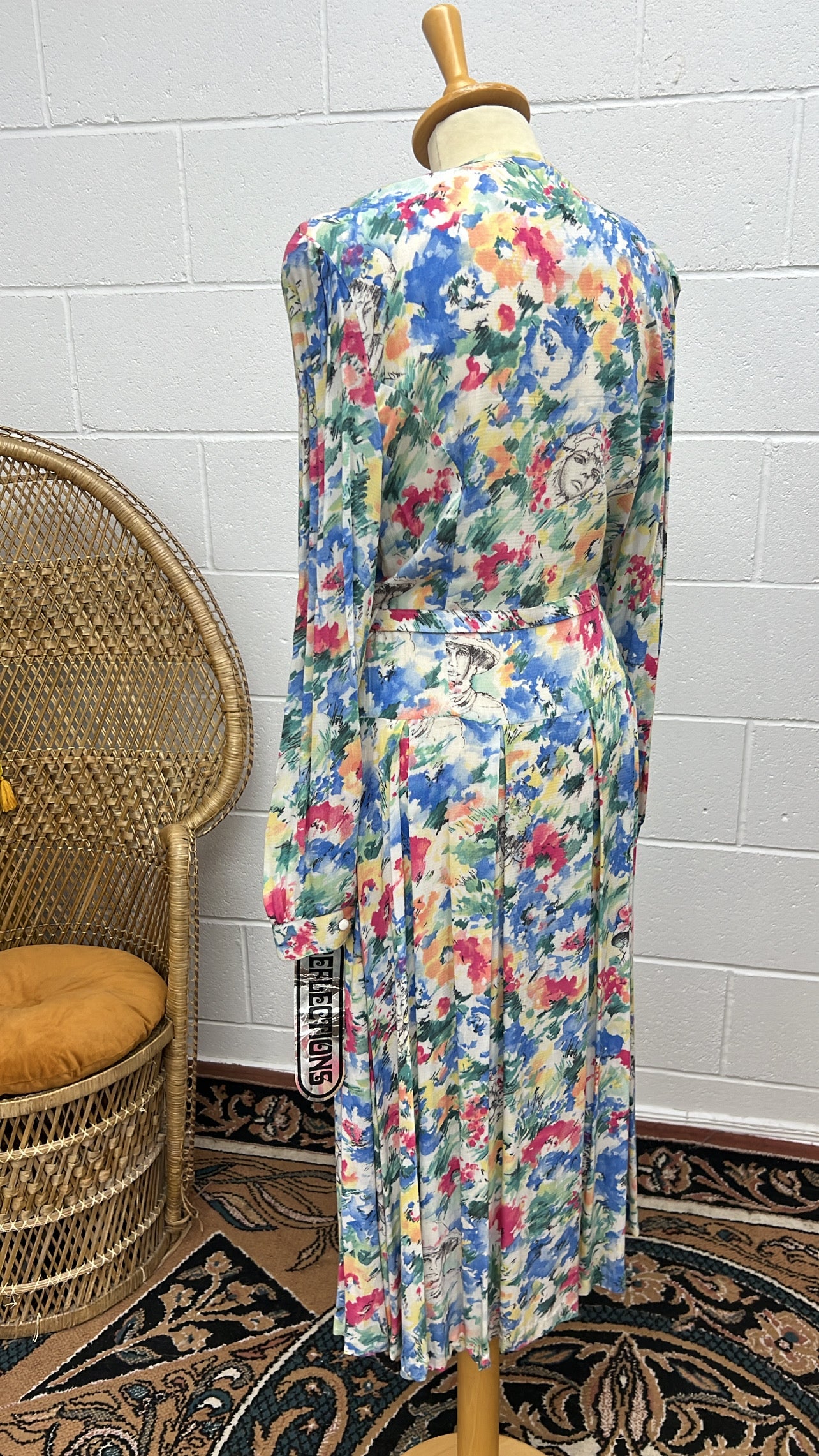 Floral Drop Skirt Midi Dress