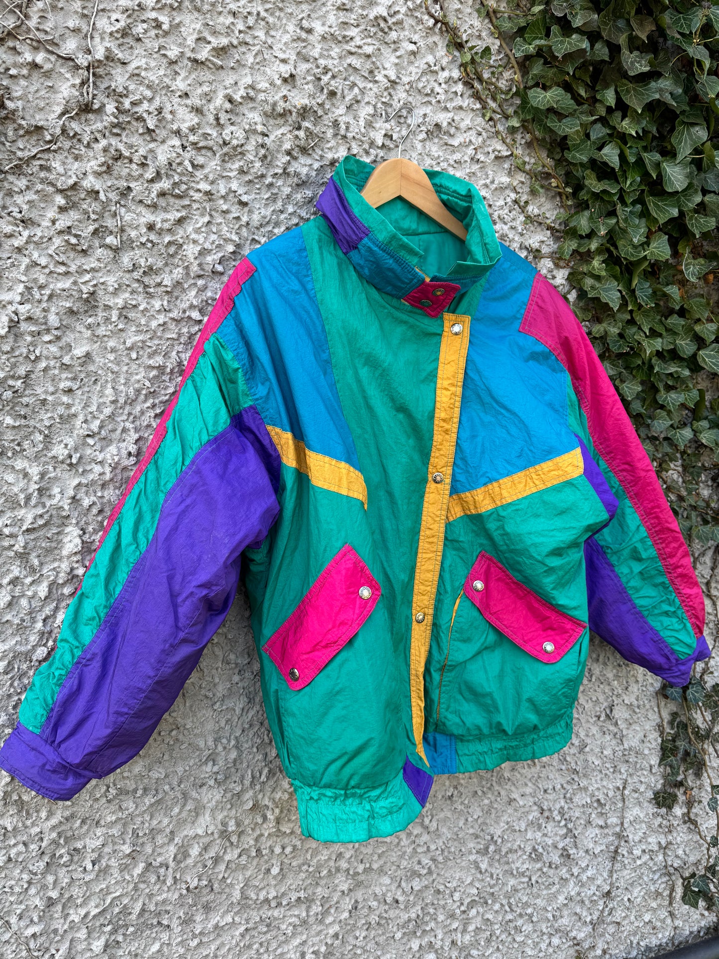 80s Colour Block Windbreaker