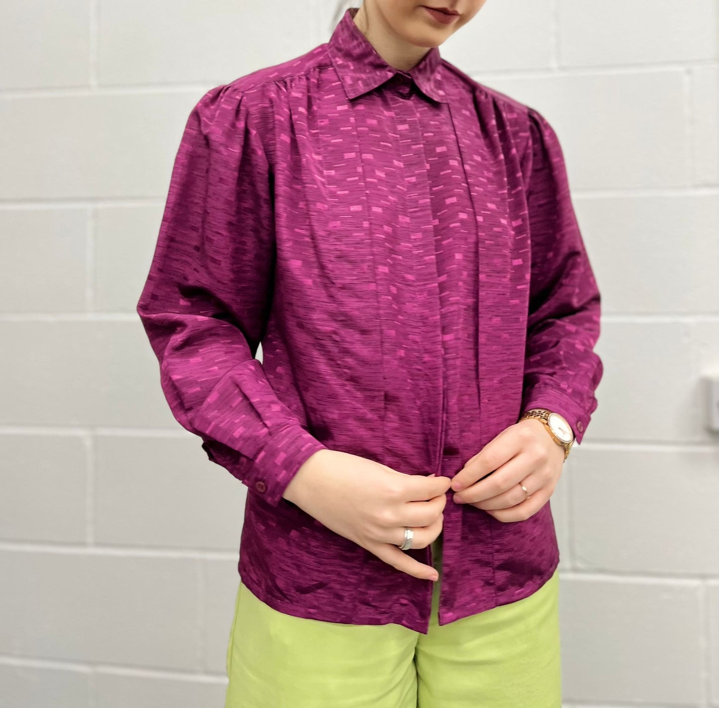 Jacquard Purple Blouse