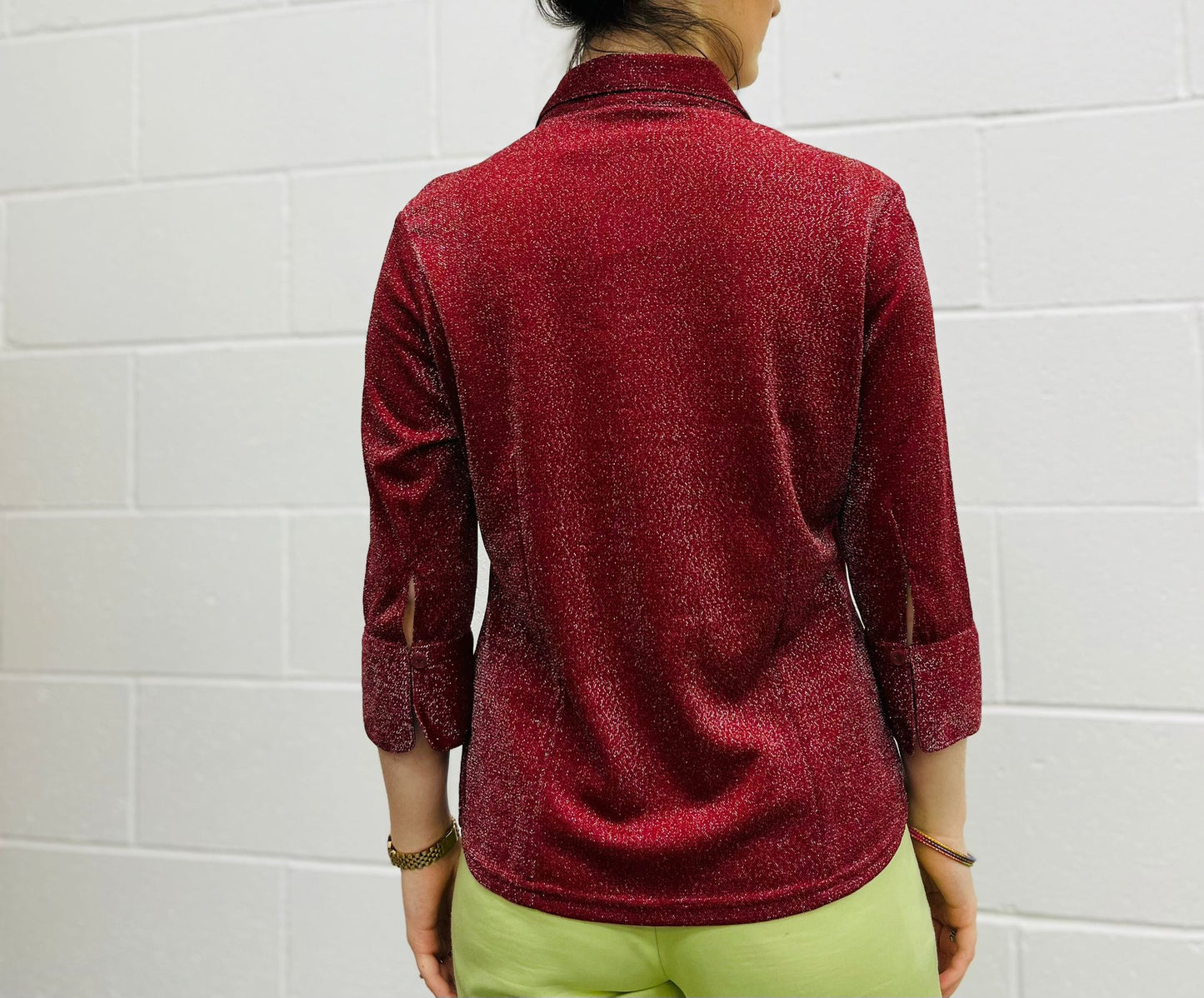 Red Glitter Blouse by Canda