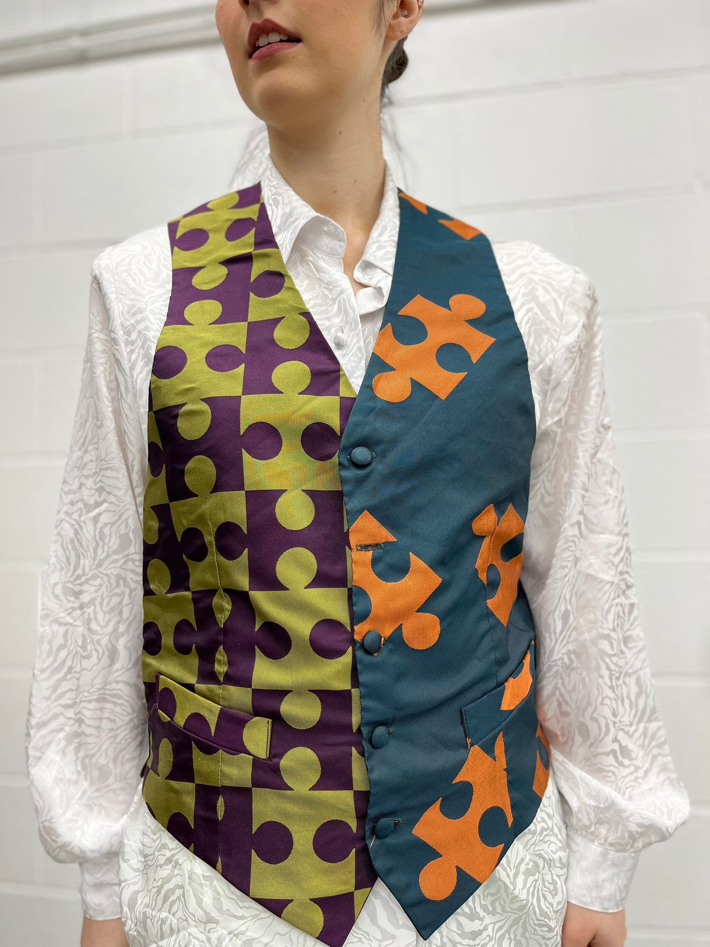 Mixed Print Waistcoat