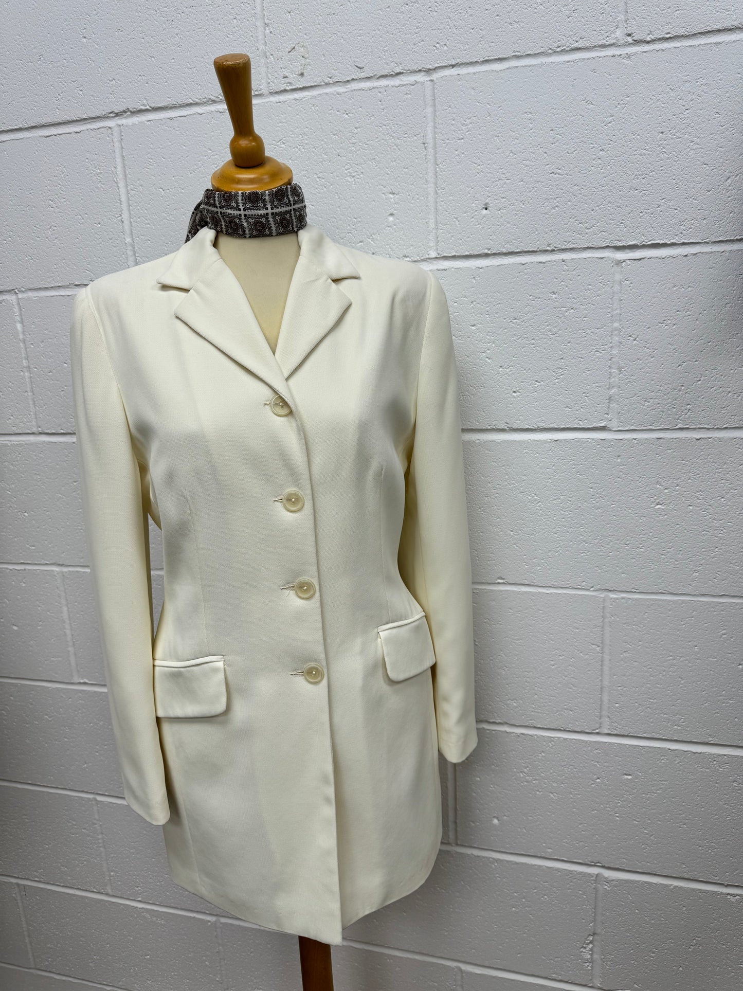 Ivory Vintage Longline Blazer