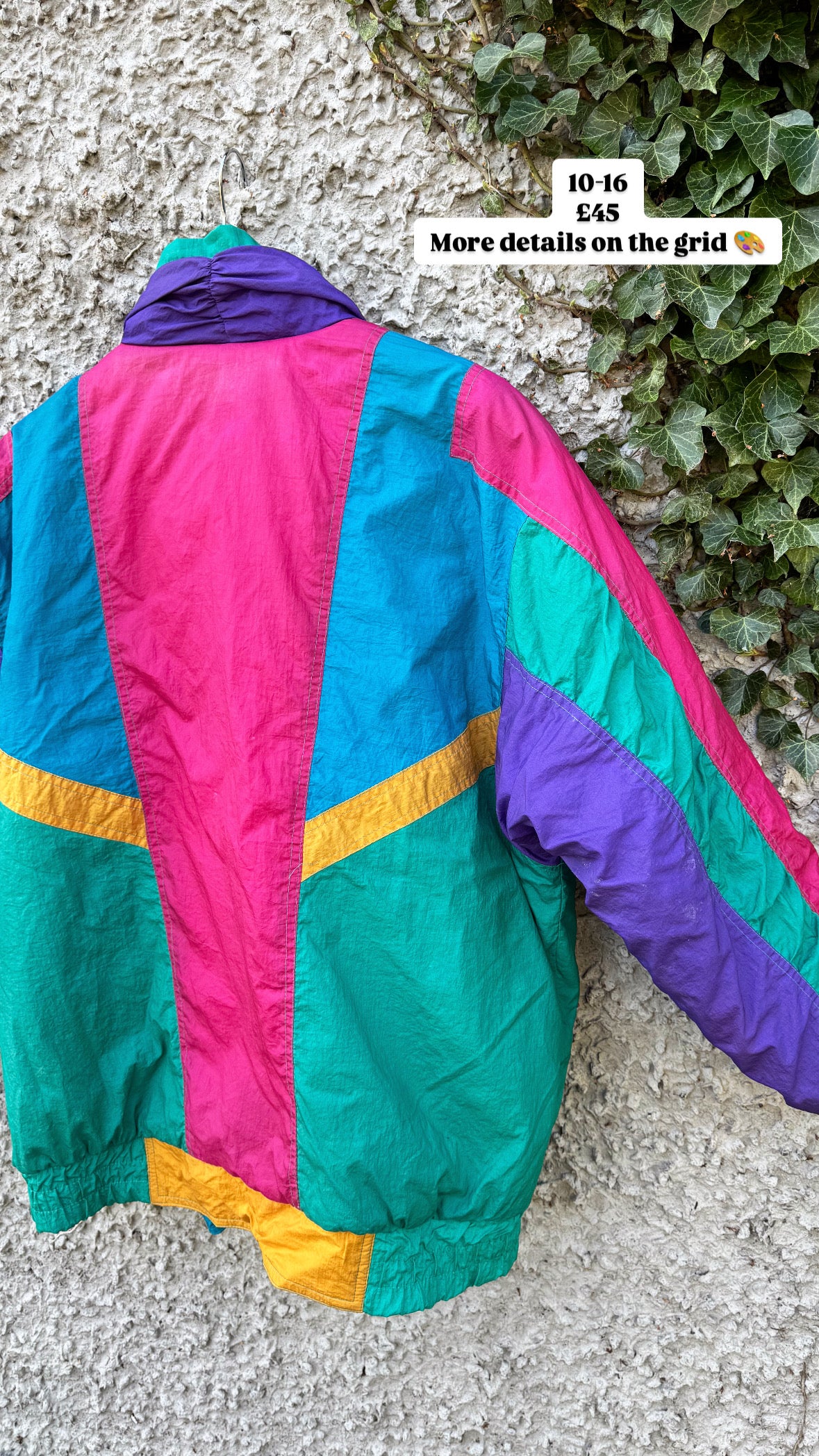 80s Colour Block Windbreaker