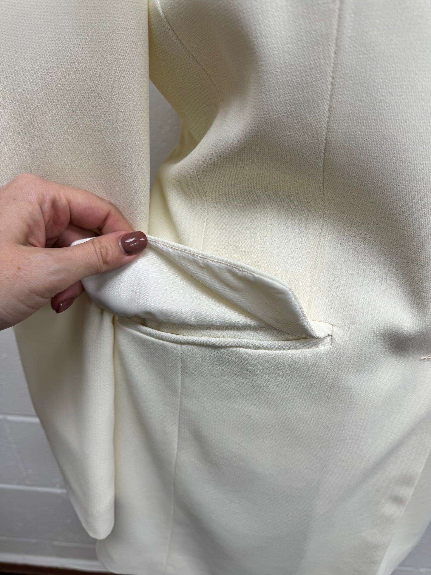 Ivory Vintage Longline Blazer