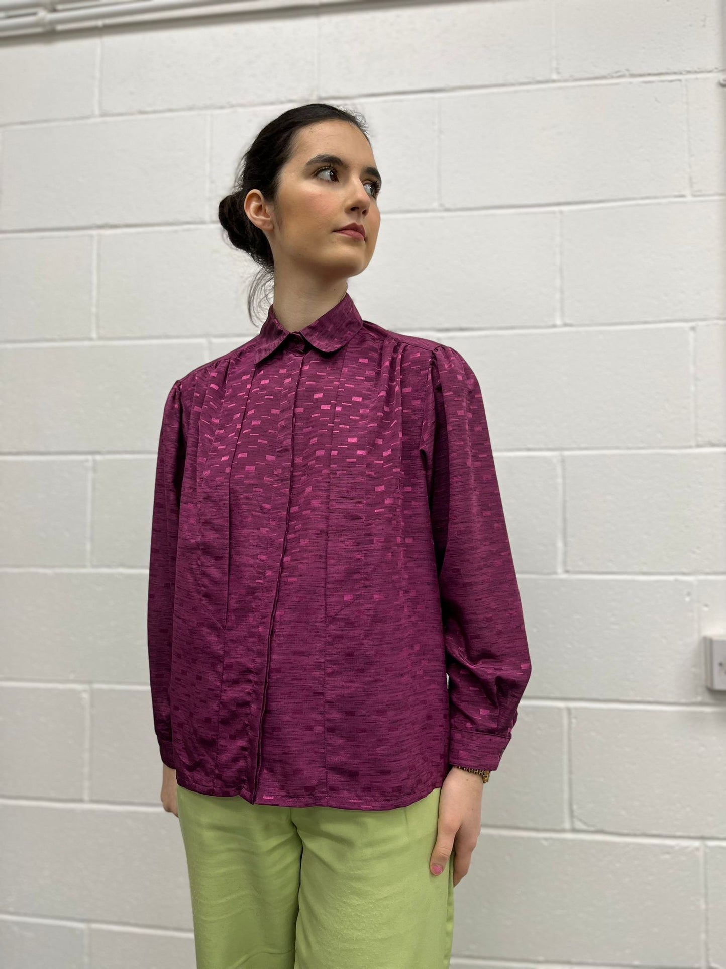 Jacquard Purple Blouse