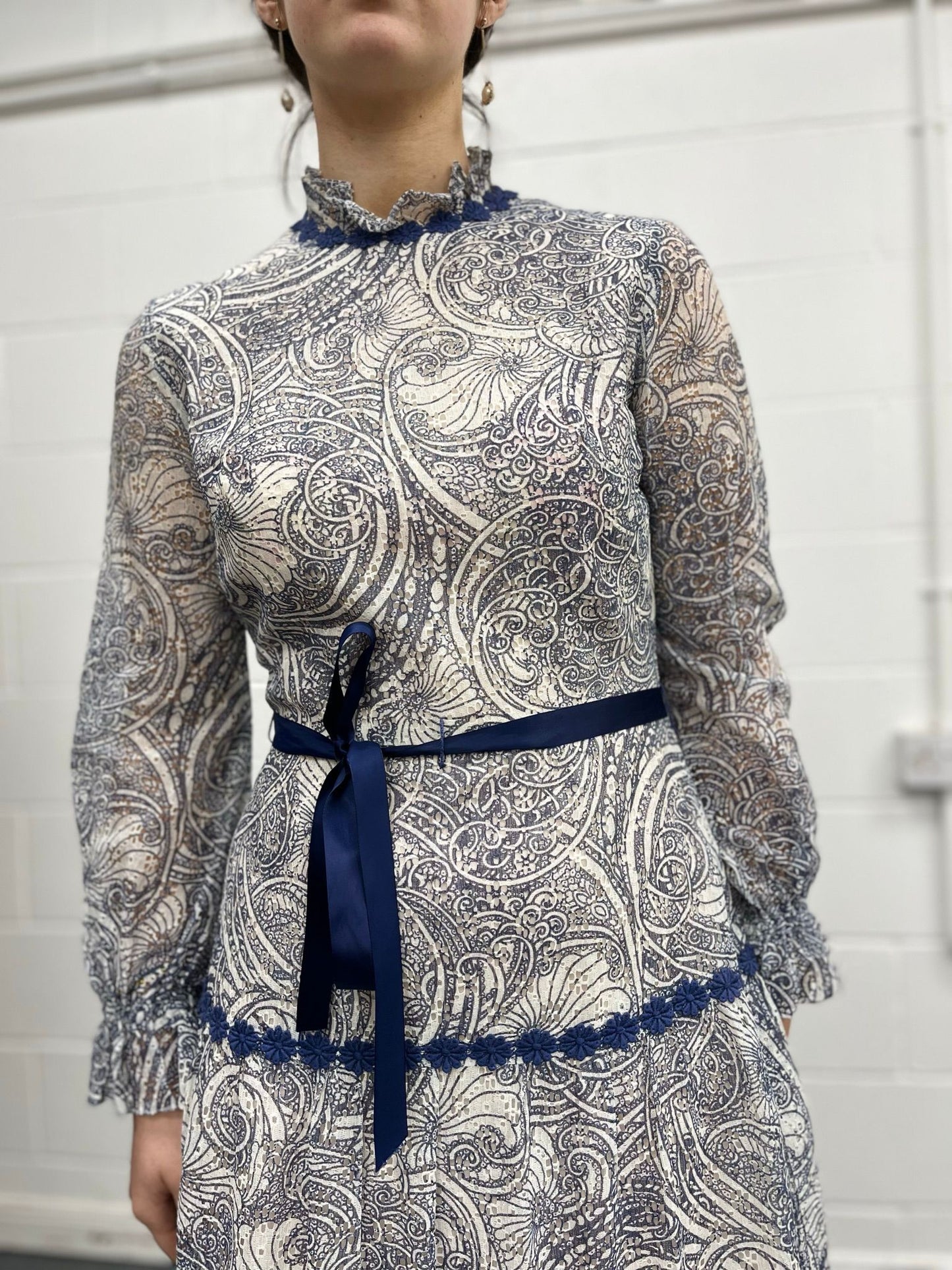 Lace, Tiered Midi Dress