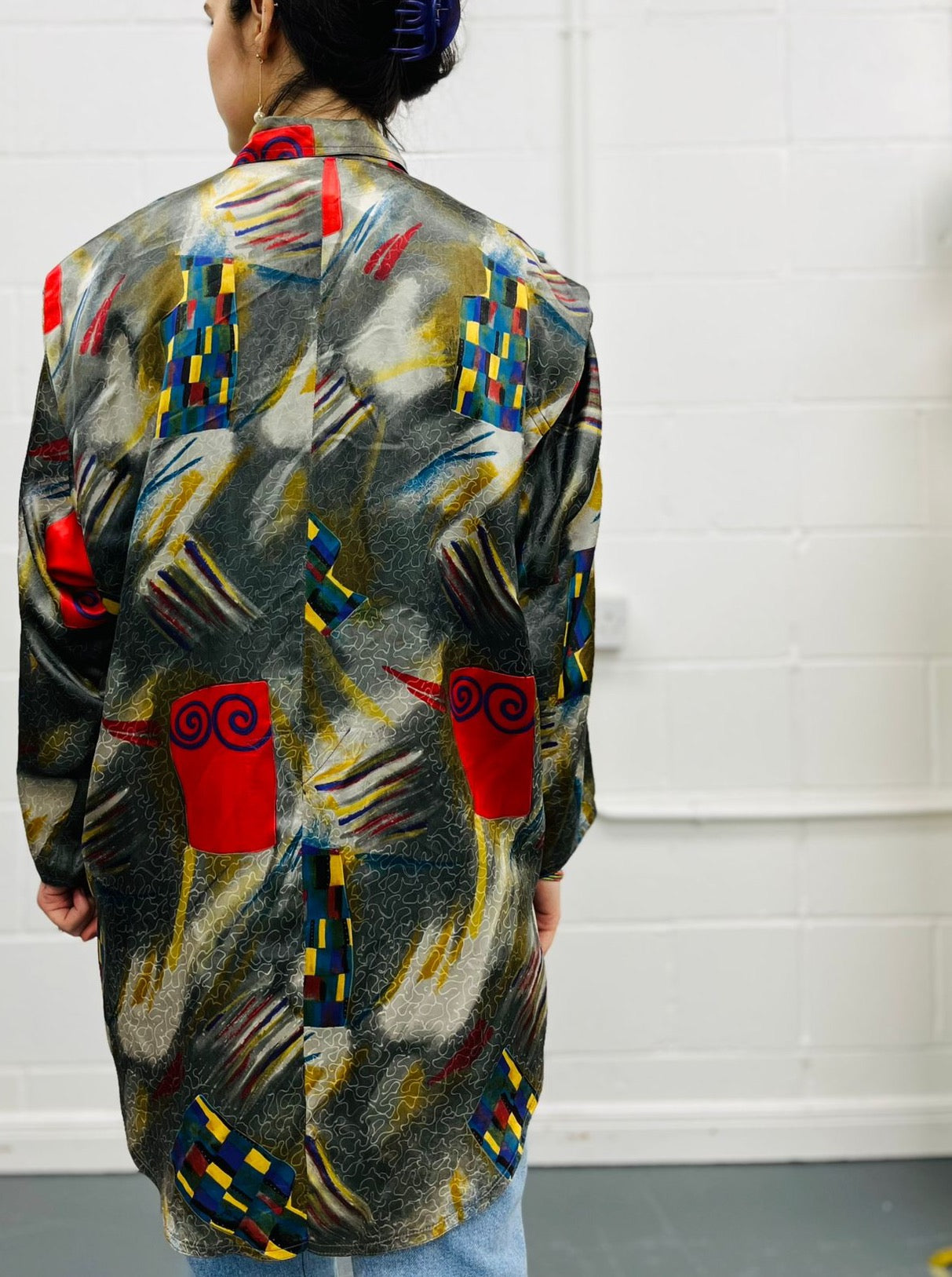 80s Abstract Blouse