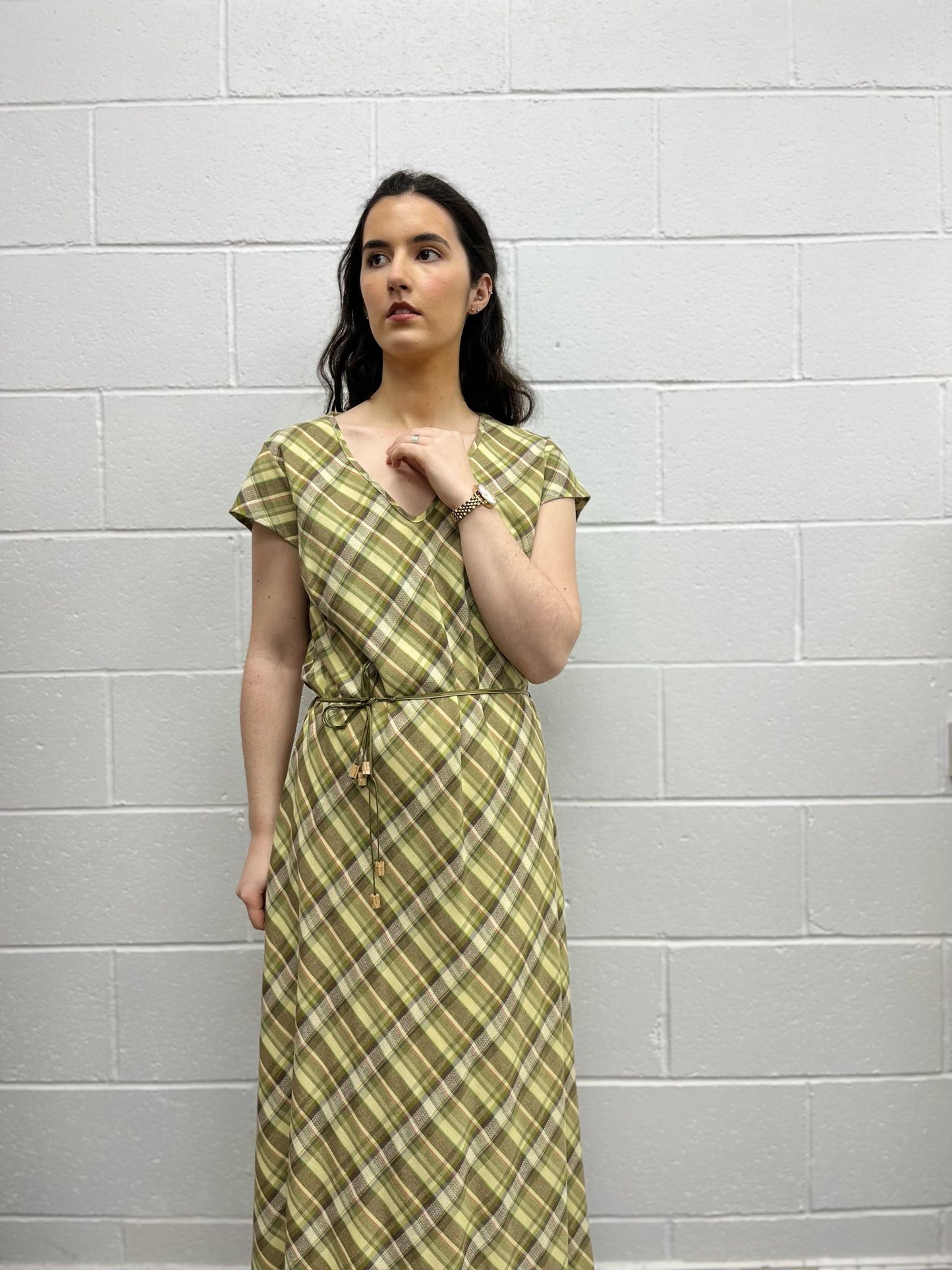 Chianti Check Maxi Dress