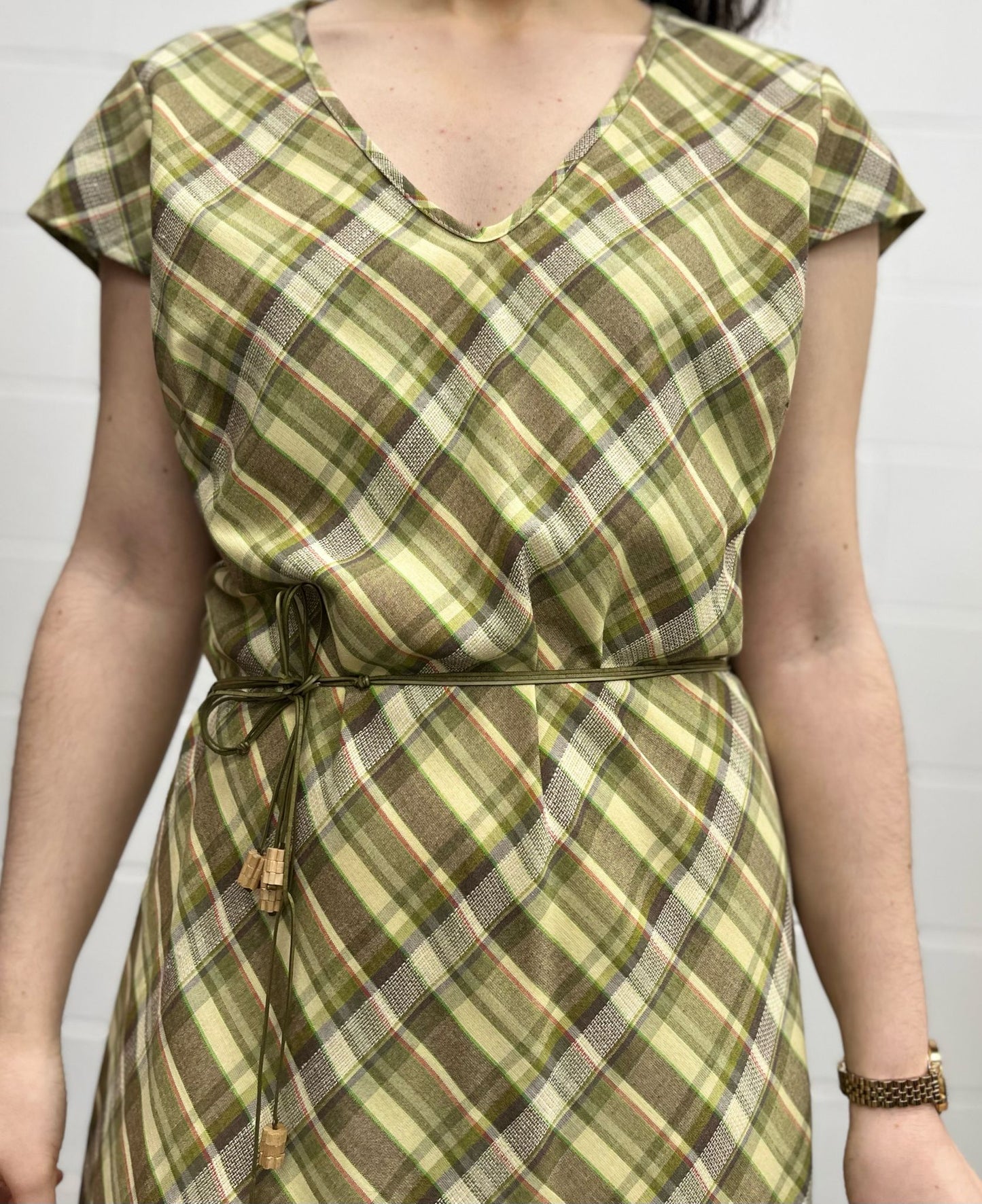 Chianti Check Maxi Dress