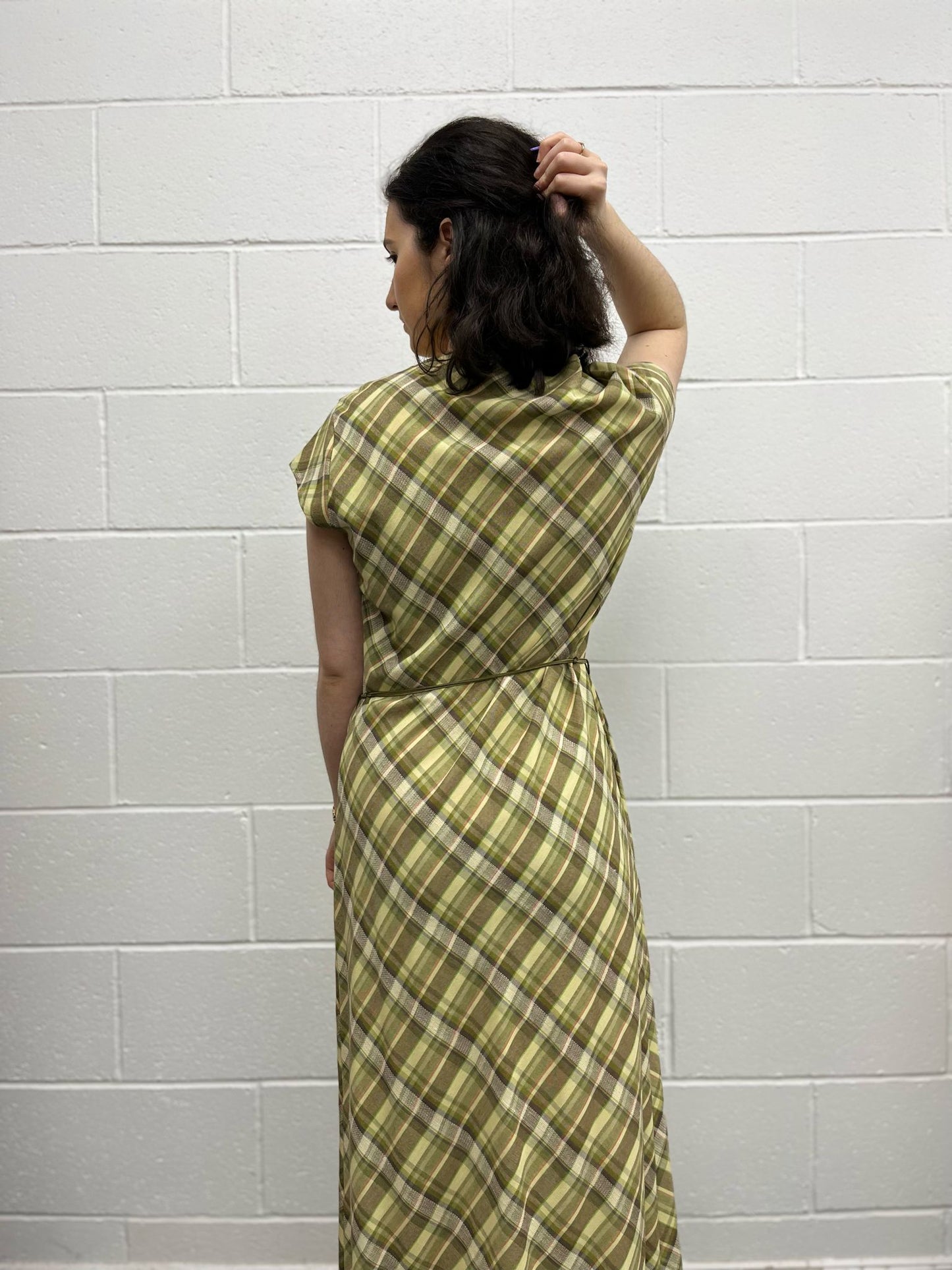 Chianti Check Maxi Dress