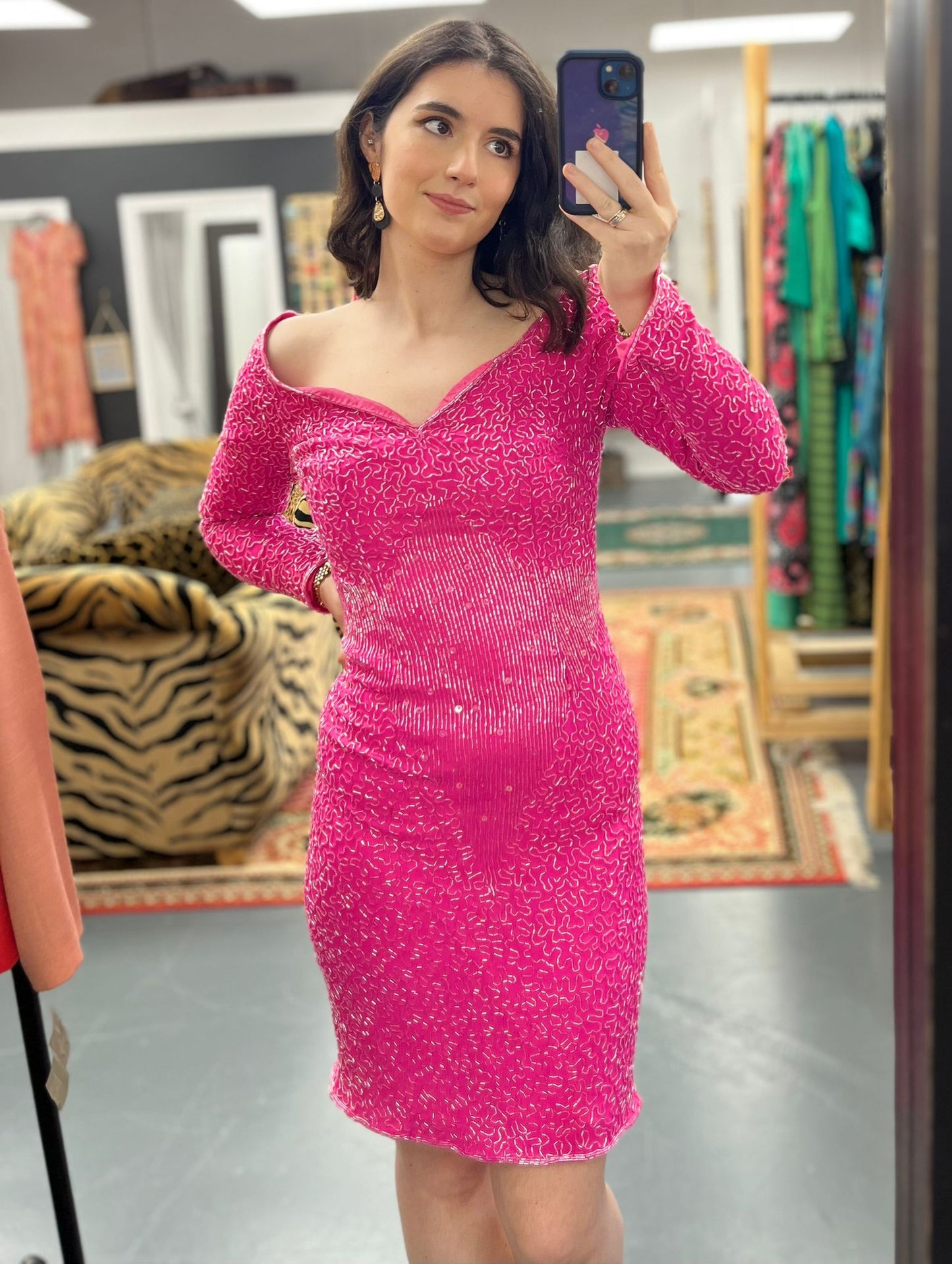 Pink Sequin Cocktail Dress by Sterling