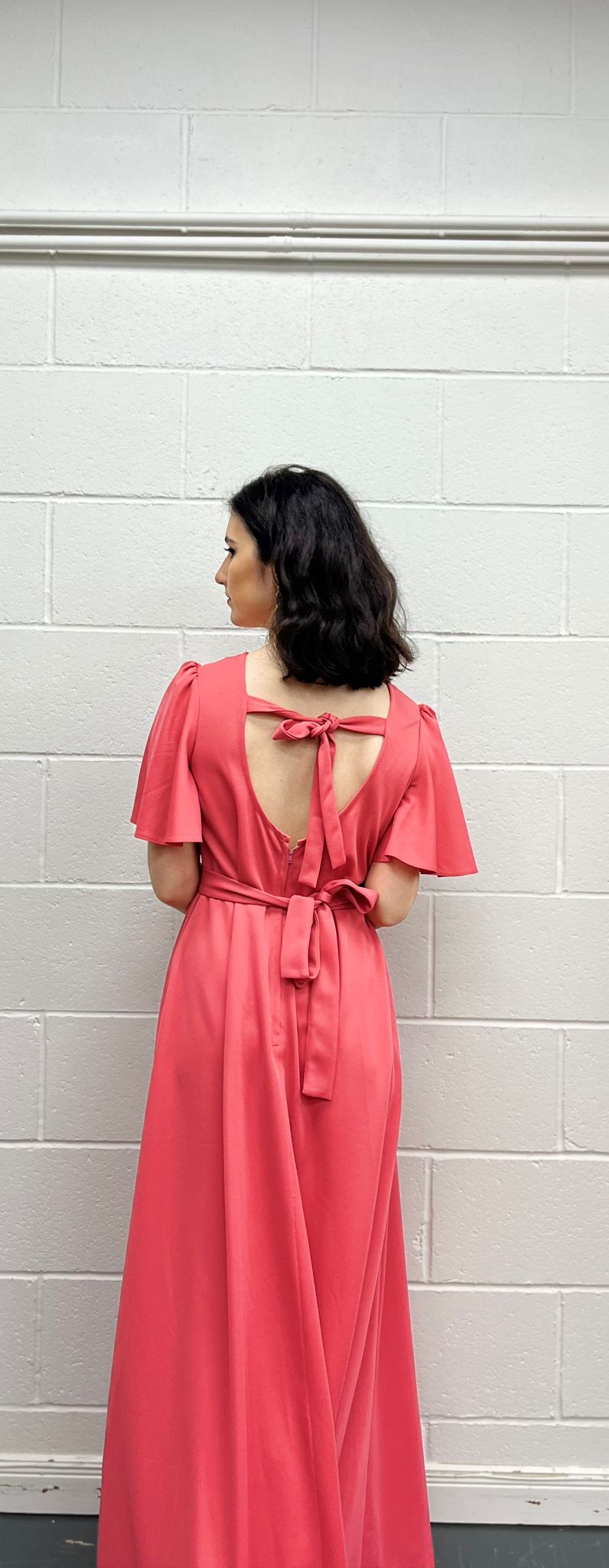 70s Pastel Pink Maxi Dress